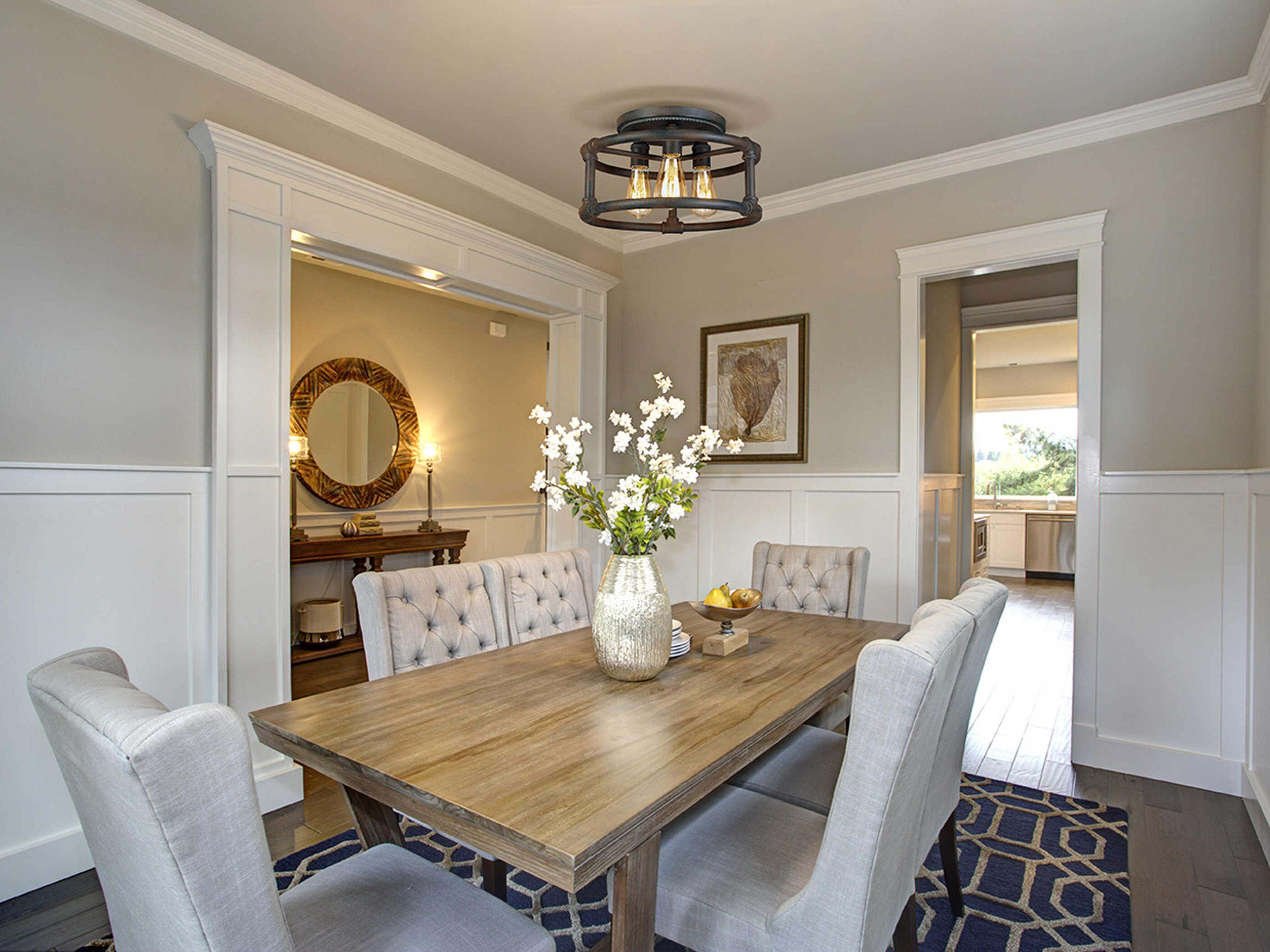 Eglo Wymer 3-Light Zinc Gray Semi Flush Mount