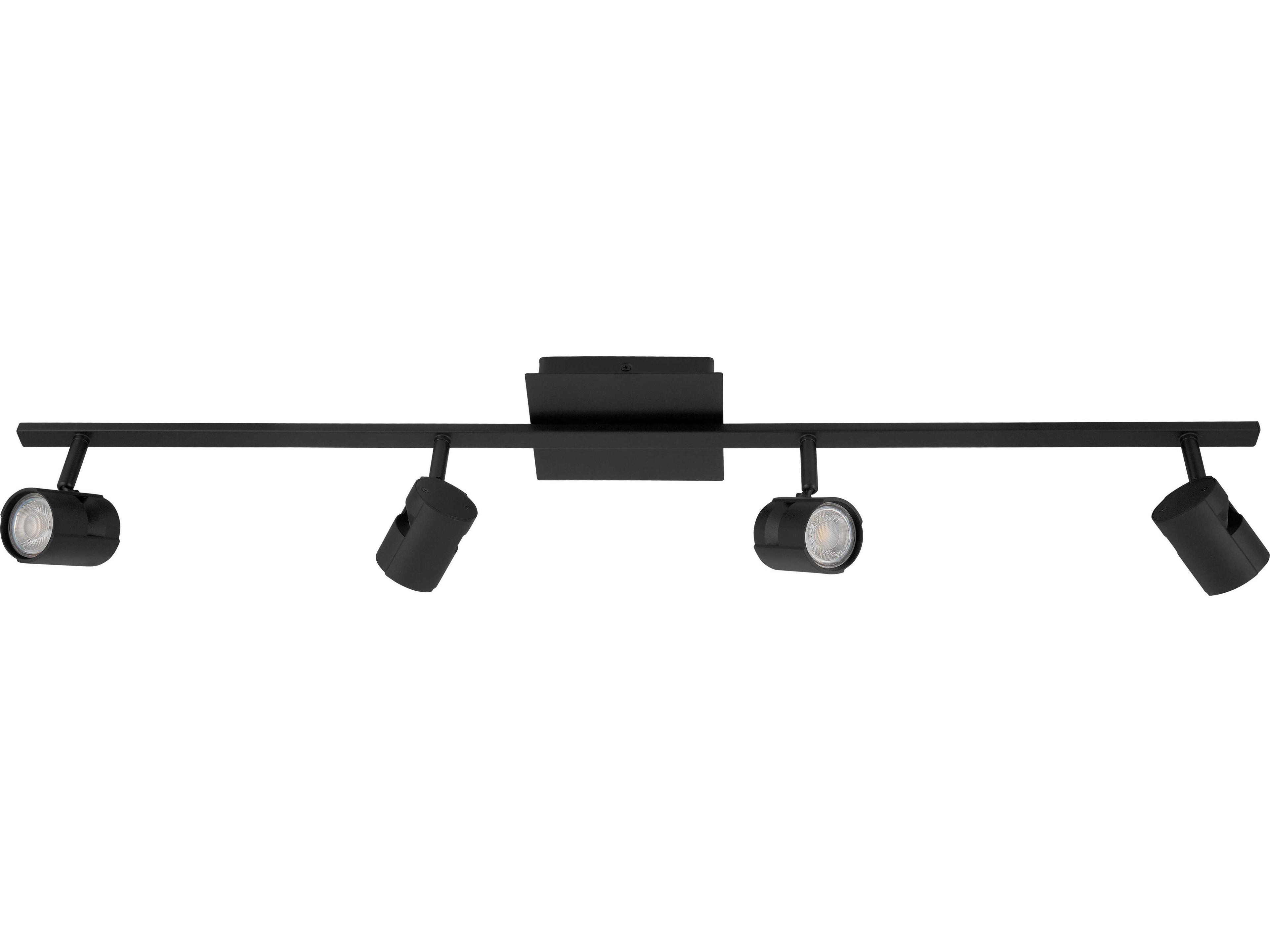 Vergiano 4-Light Black Cylinder Track & Rail Light