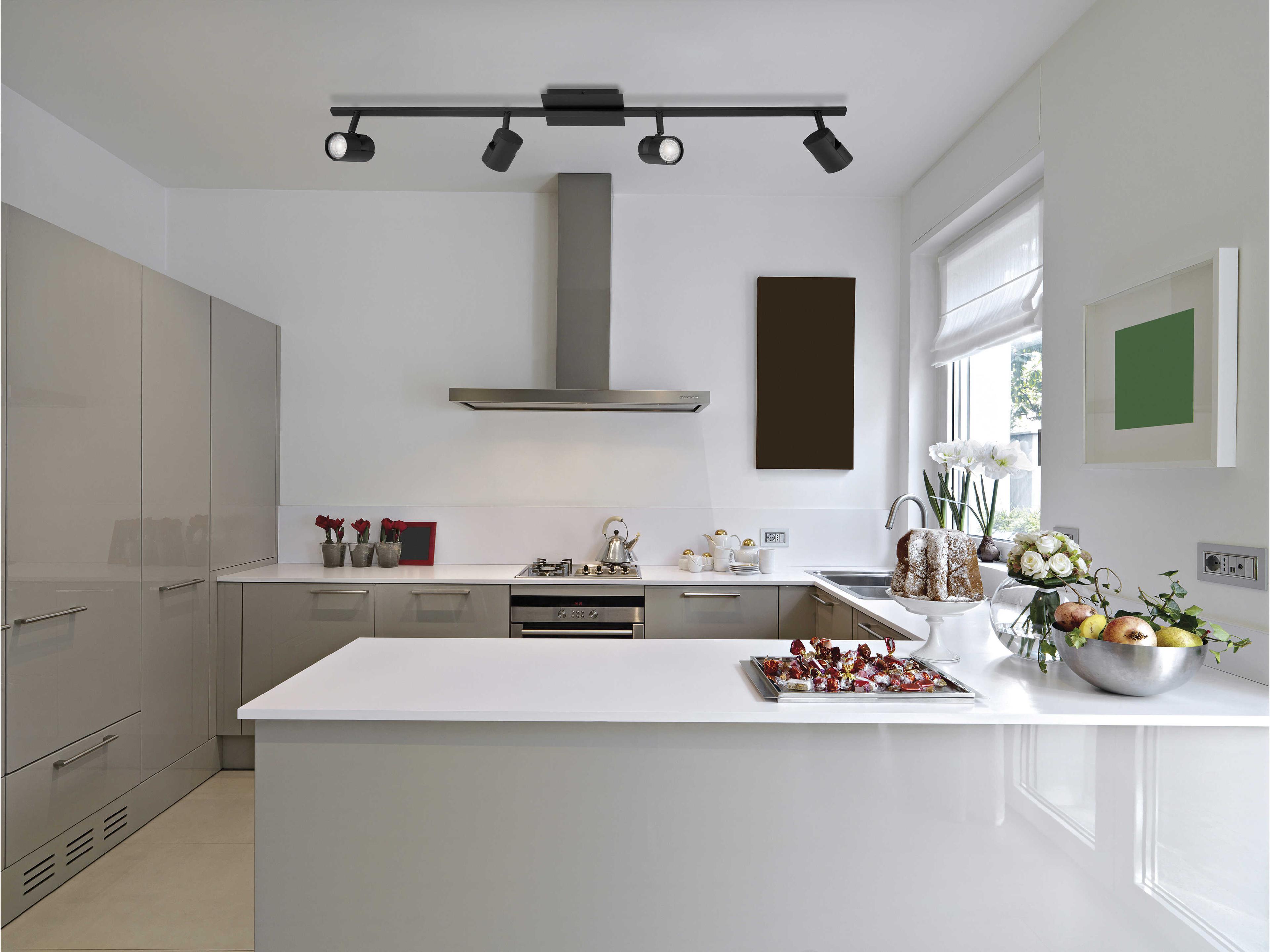 Eglo Vergiano 4-Light Black Cylinder Track & Rail Light