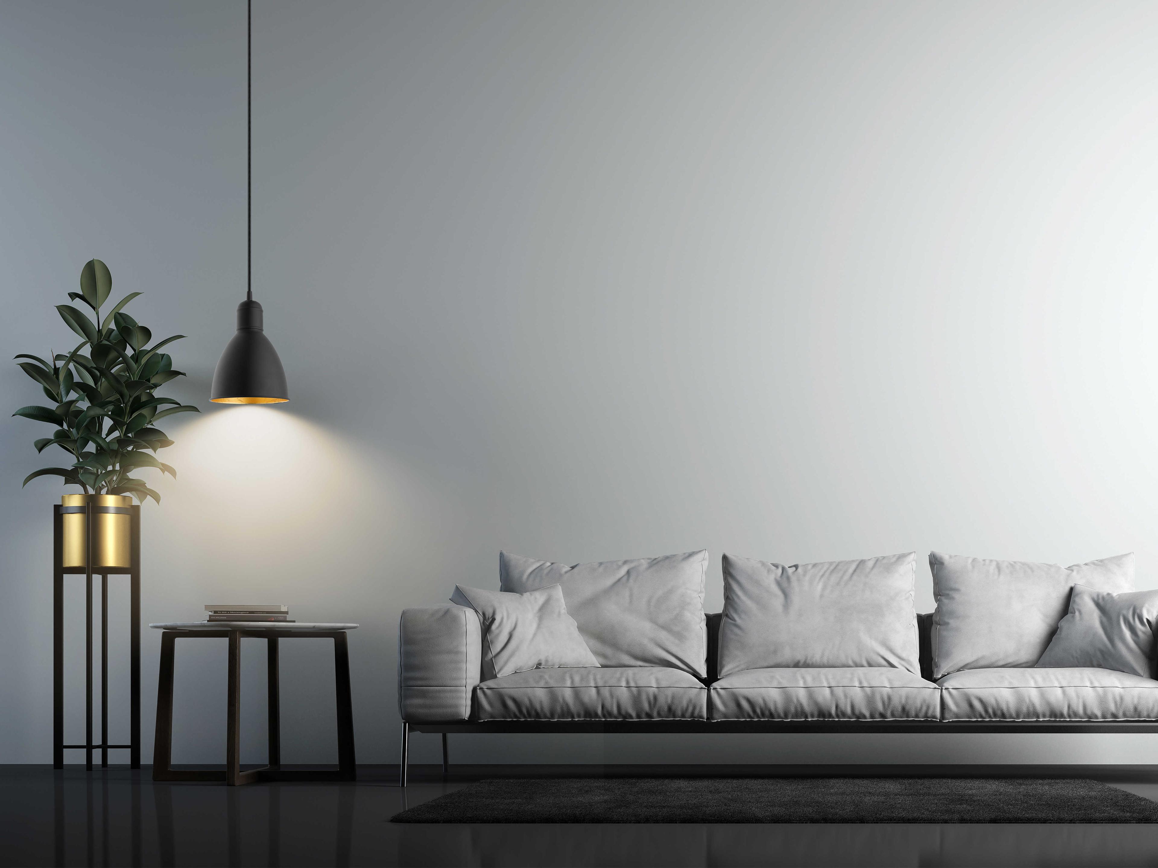 Eglo Priddy 1-Light Black Gold Bell Mini Pendant