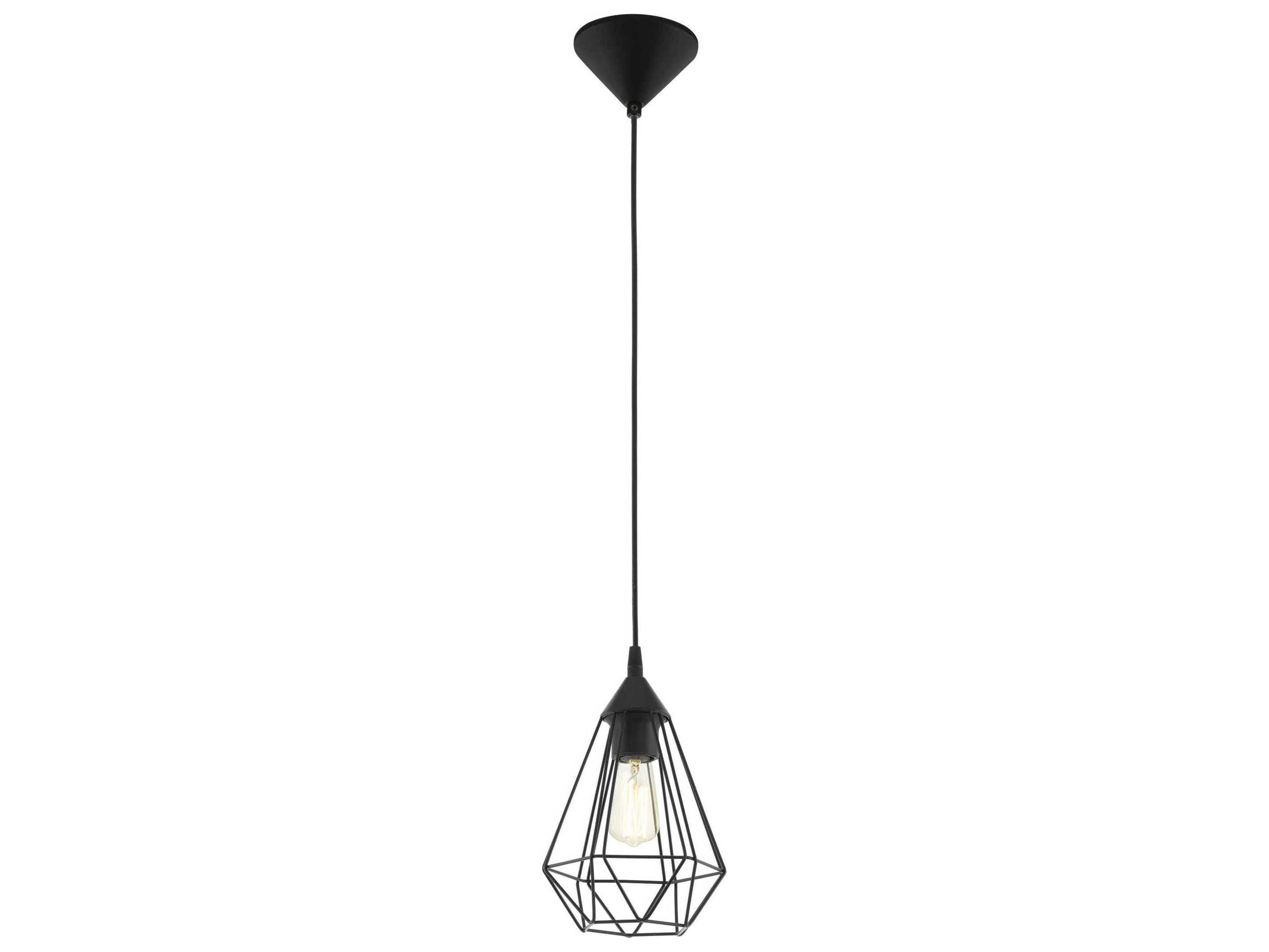 Lindell 1-Light Matte Black Mini Pendant