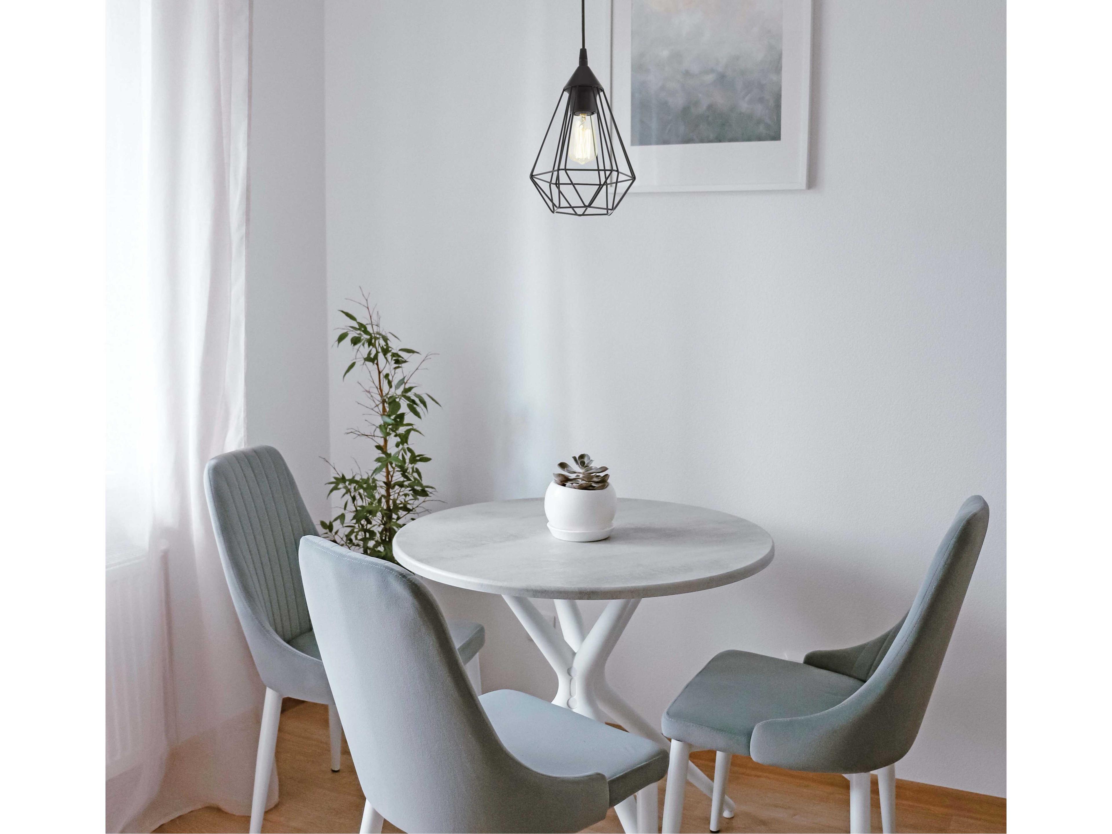 Eglo Lindell 1-Light Matte Black Mini Pendant