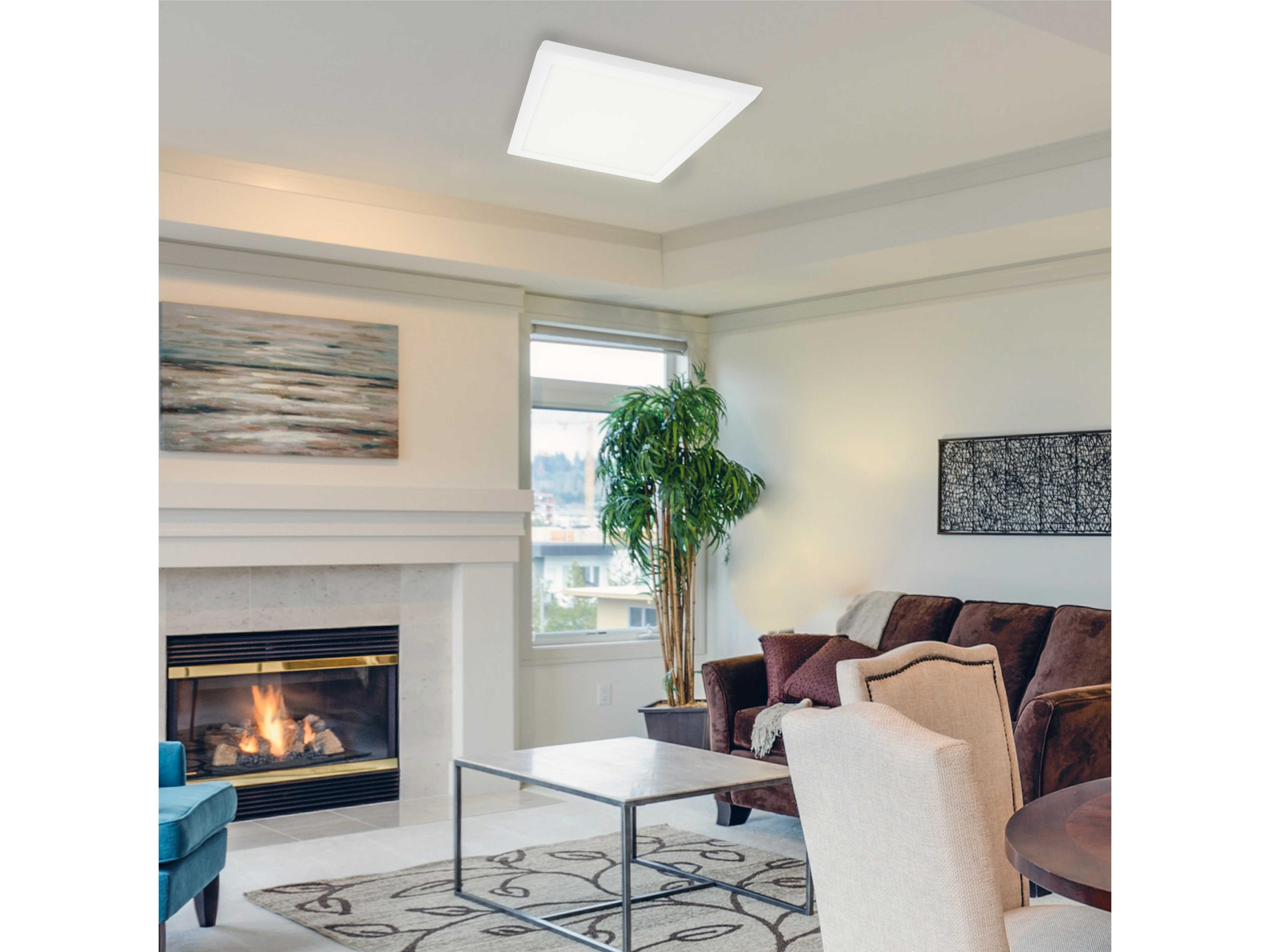 Eglo Trago 1-Light White Flush Mount