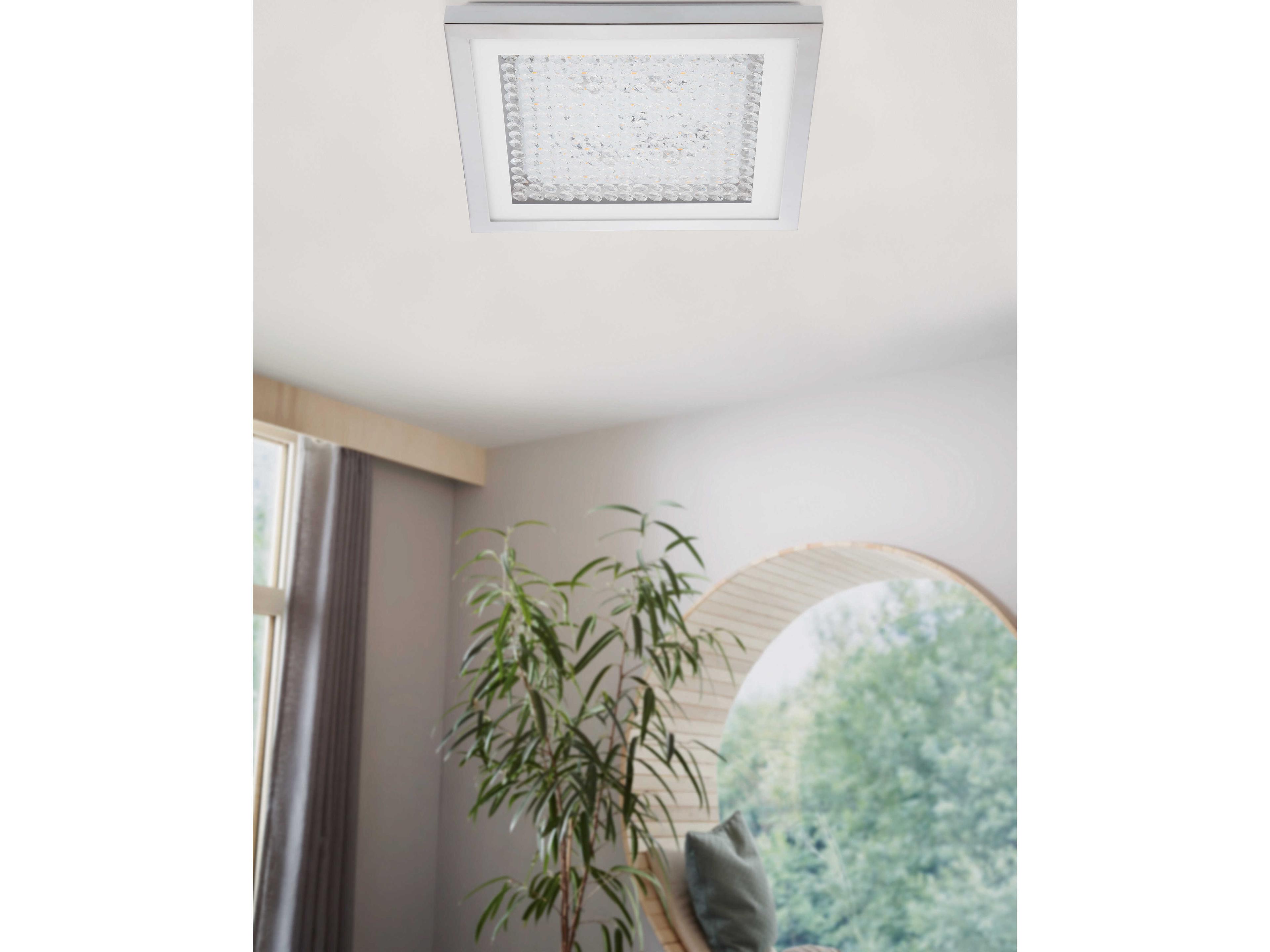 Eglo Acolla 1-Light Chrome Flush Mount