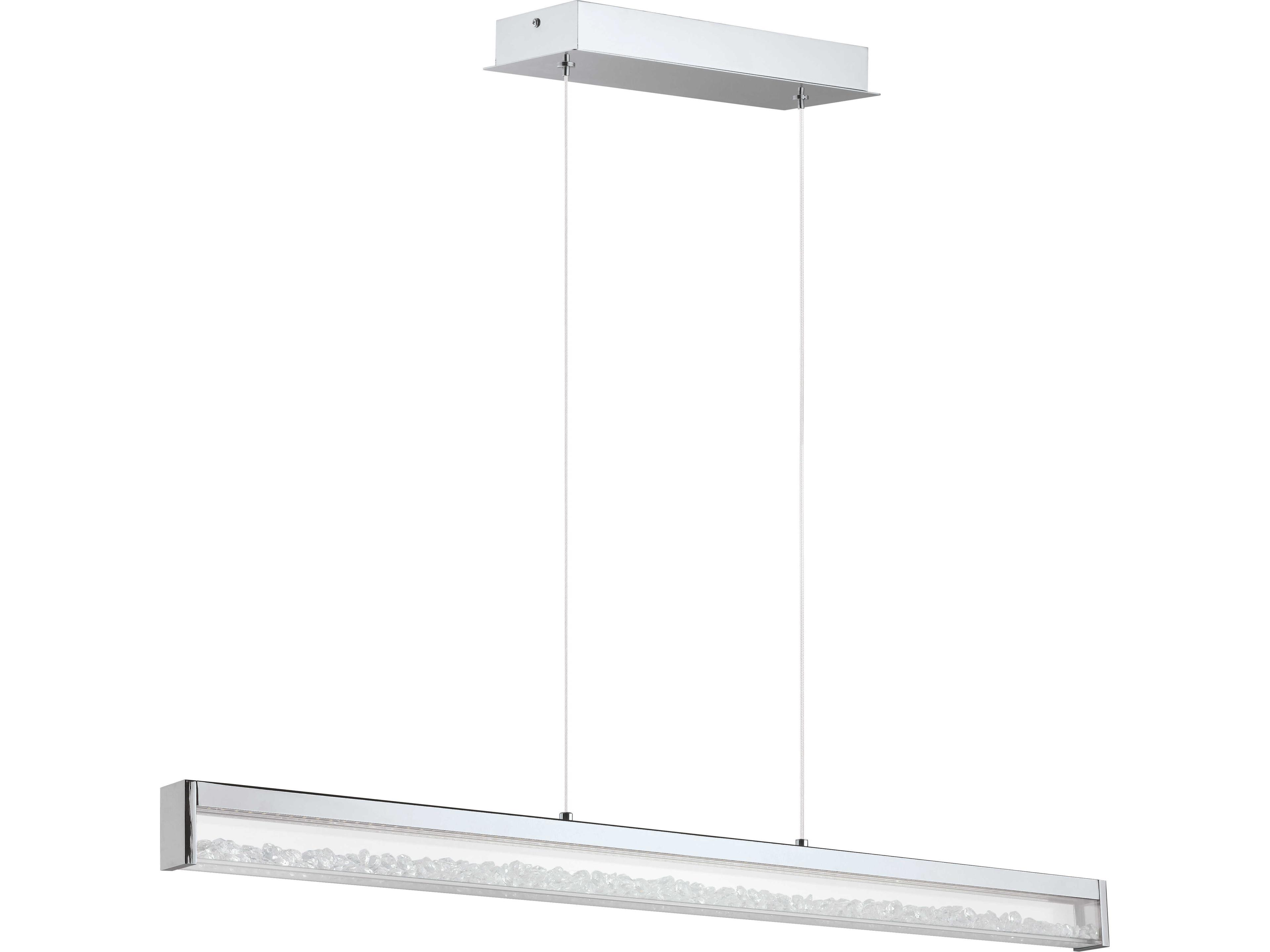 Cardito 1-Light Chrome Linear Island Pendant