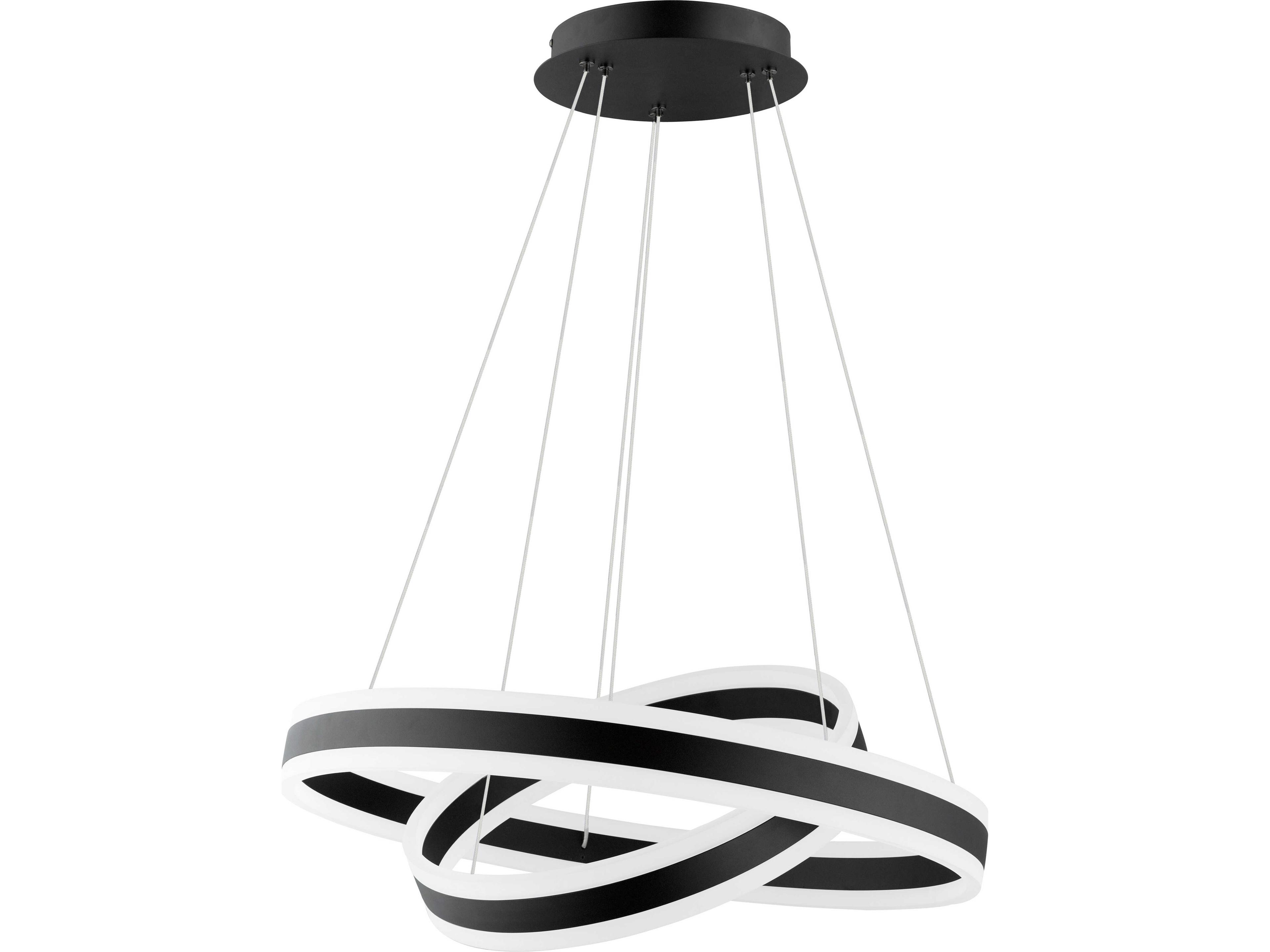 Tonarella 2-Light Black Round Pendant