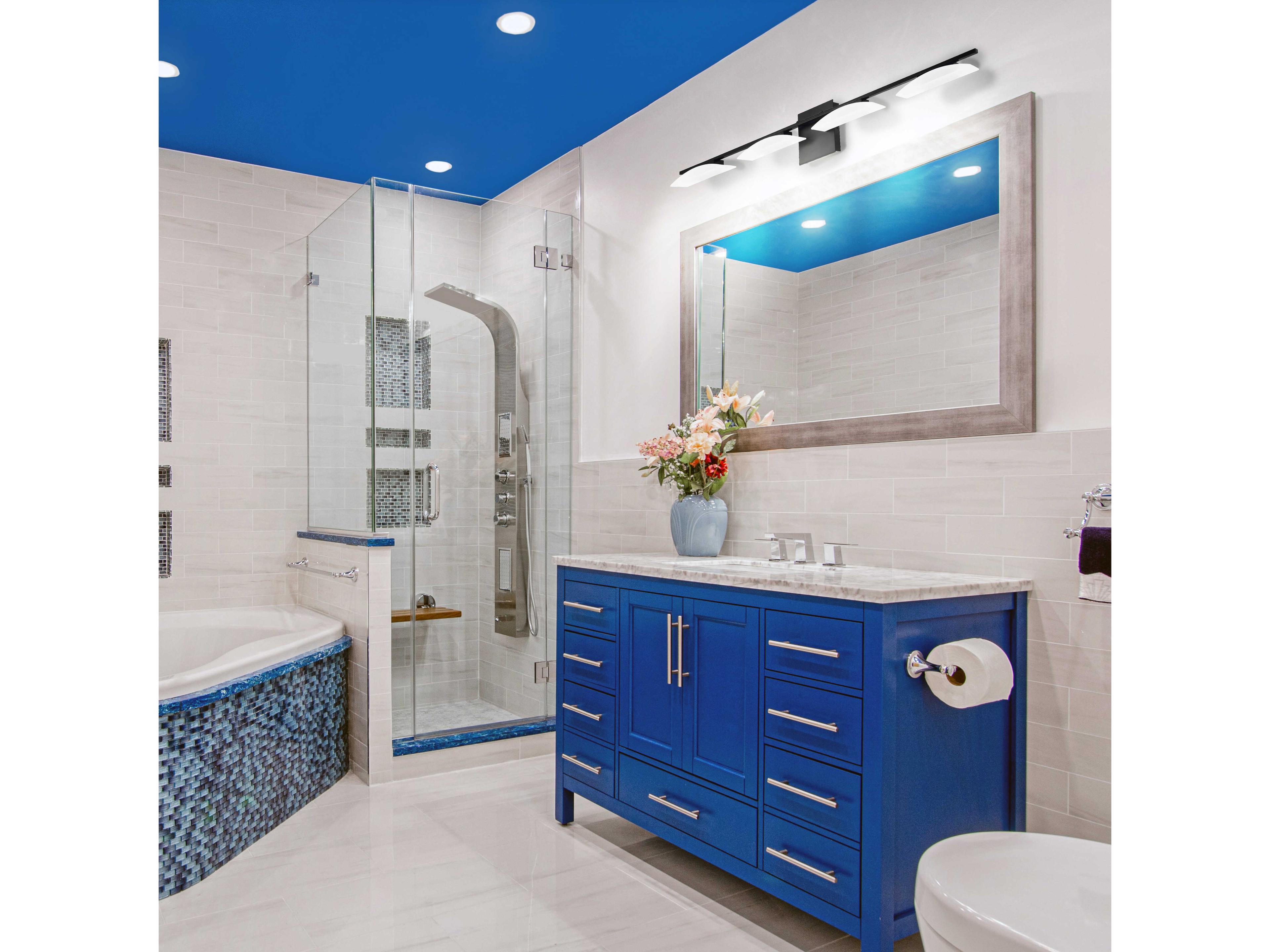 Eglo Matrass 4-Light Matte Black Vanity Light