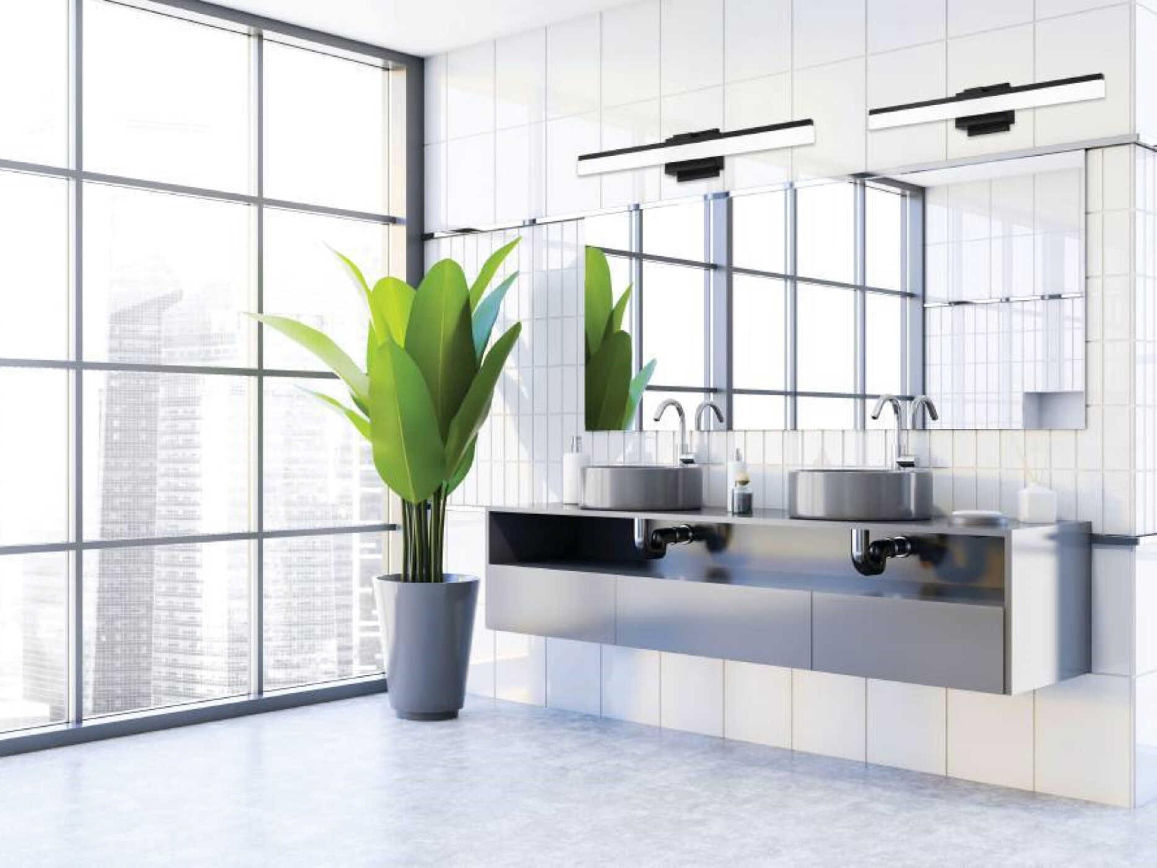 Eglo Palmital 1-Light Matte Black Vanity Light