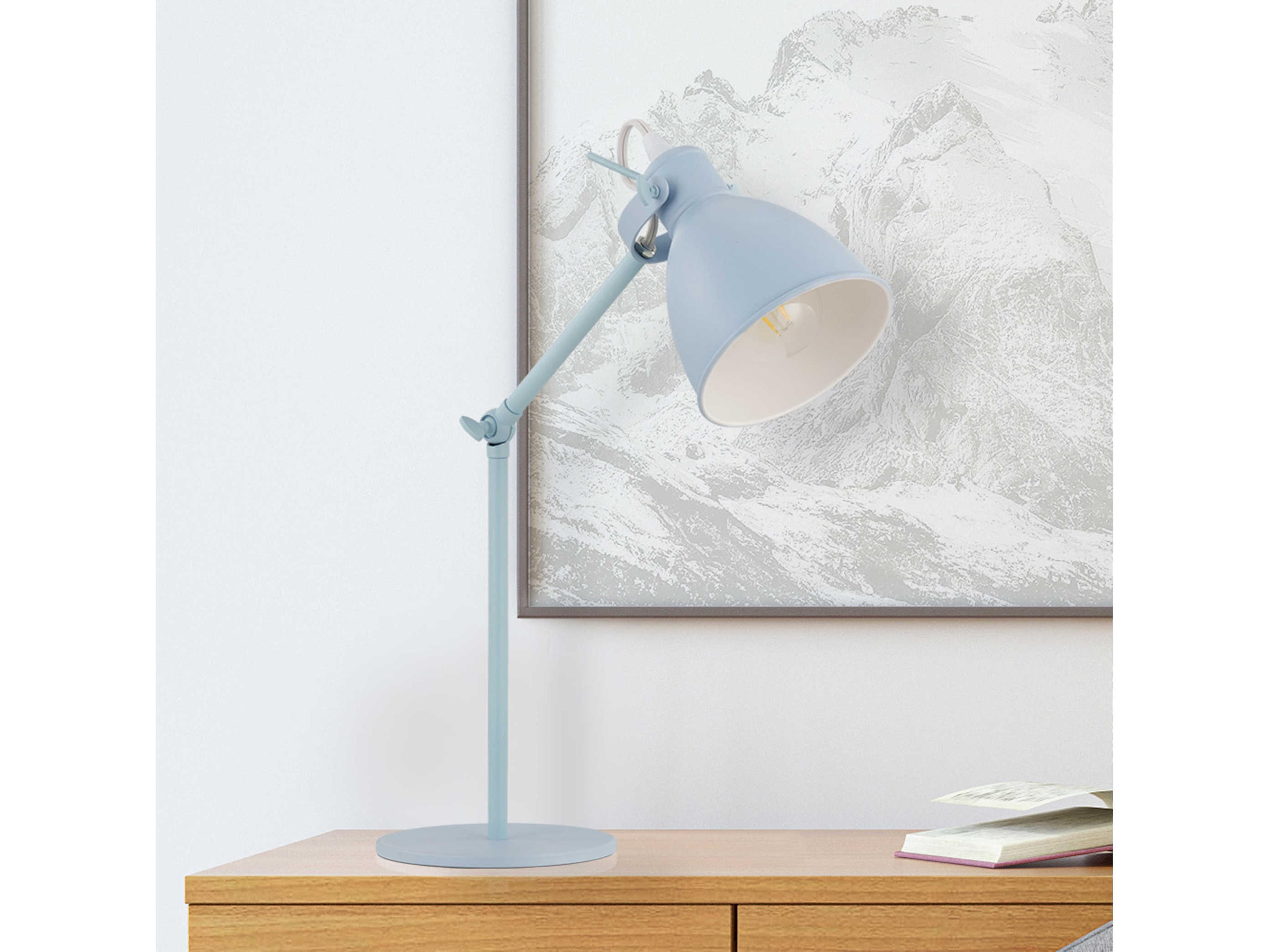Eglo Priddy Pastel Light Blue Metal Desk Lamp