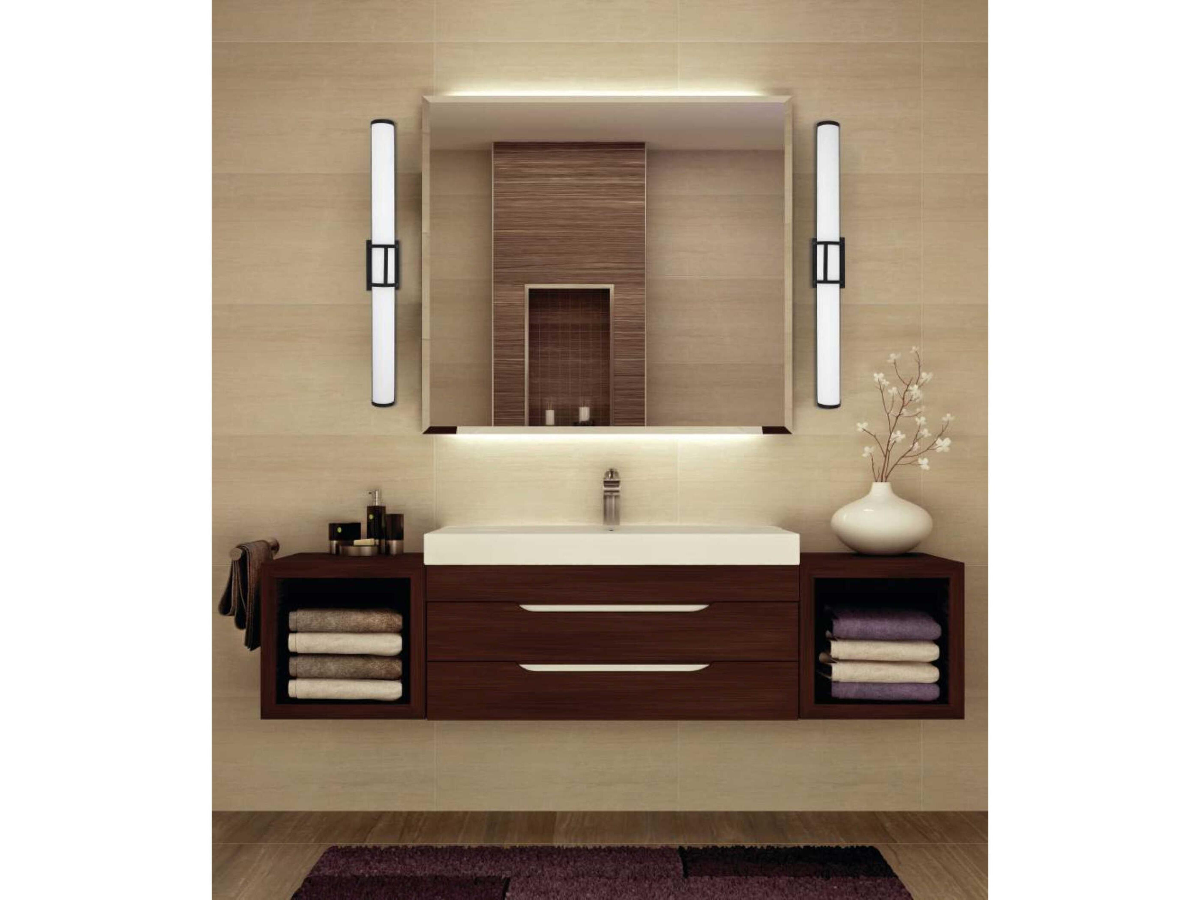 Eglo Ramaro 1-Light Matte Black Vanity Light