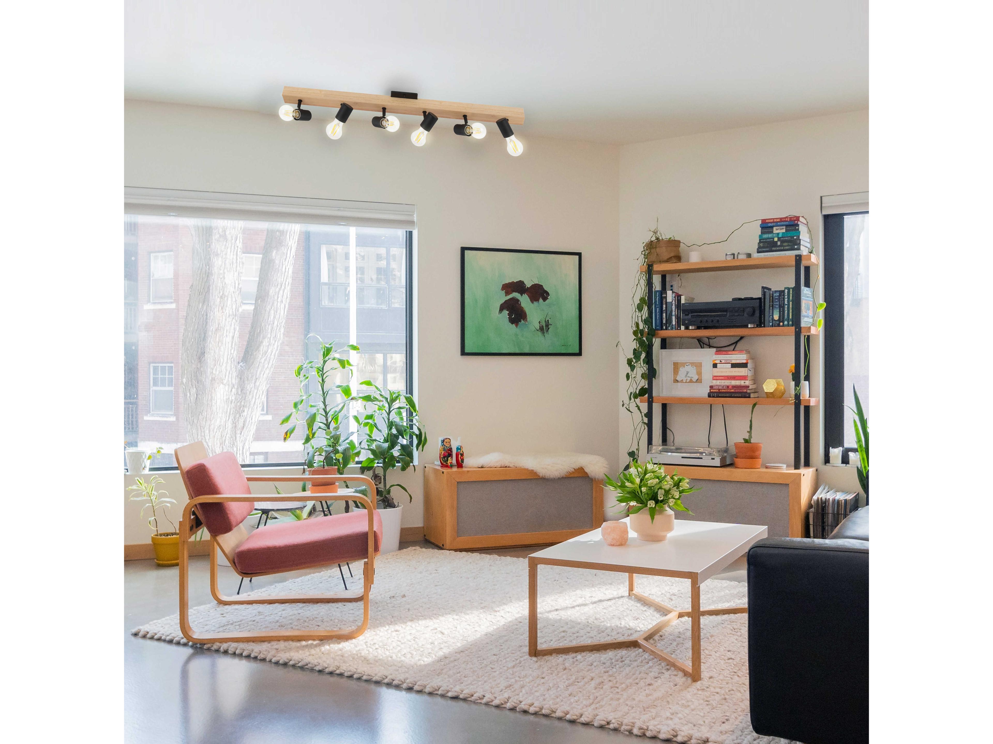 Eglo Kingswood 6-Light Brown Black Track & Rail Light