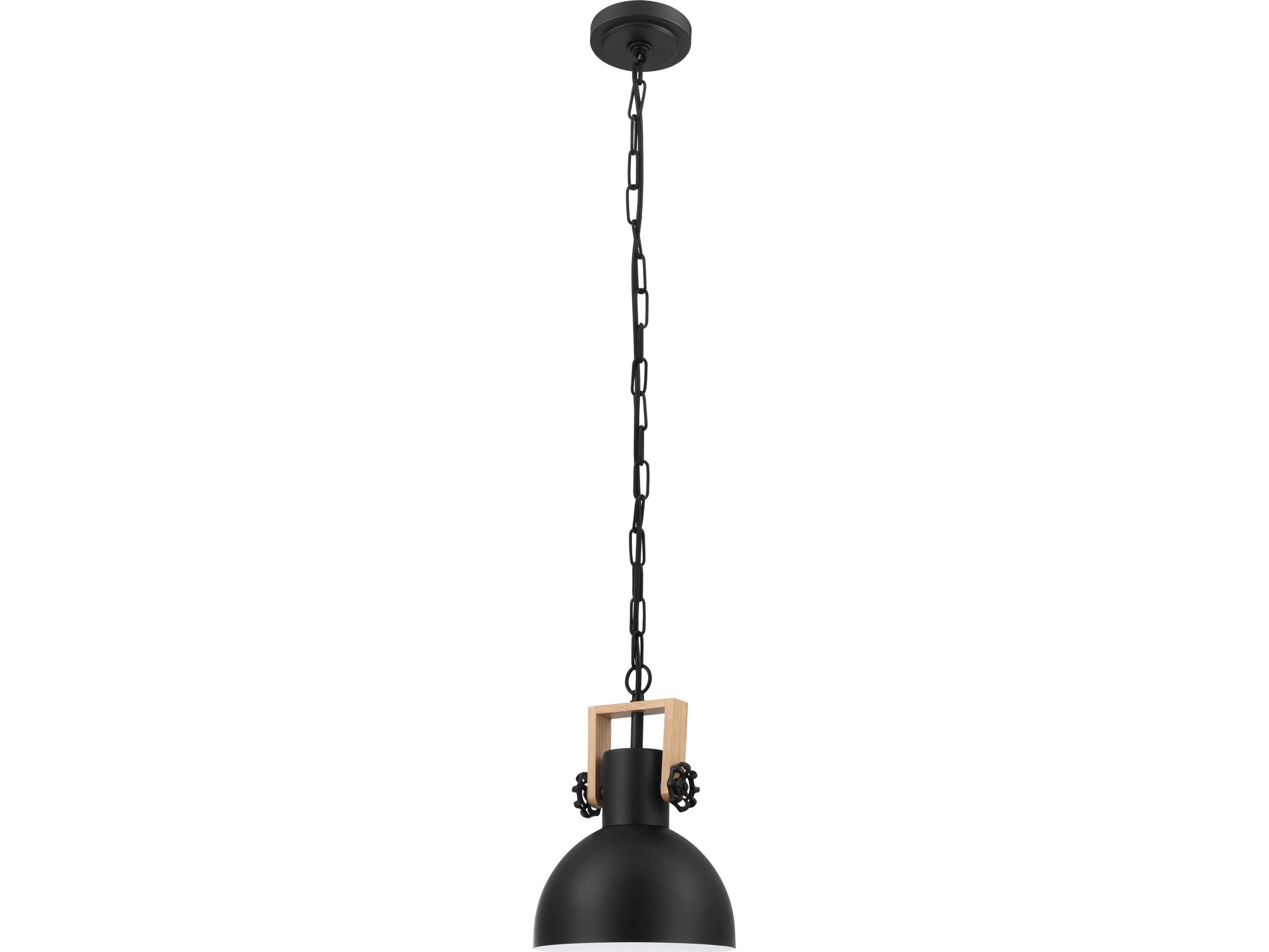 Lubenham 1-Light Black Dome Mini Pendant