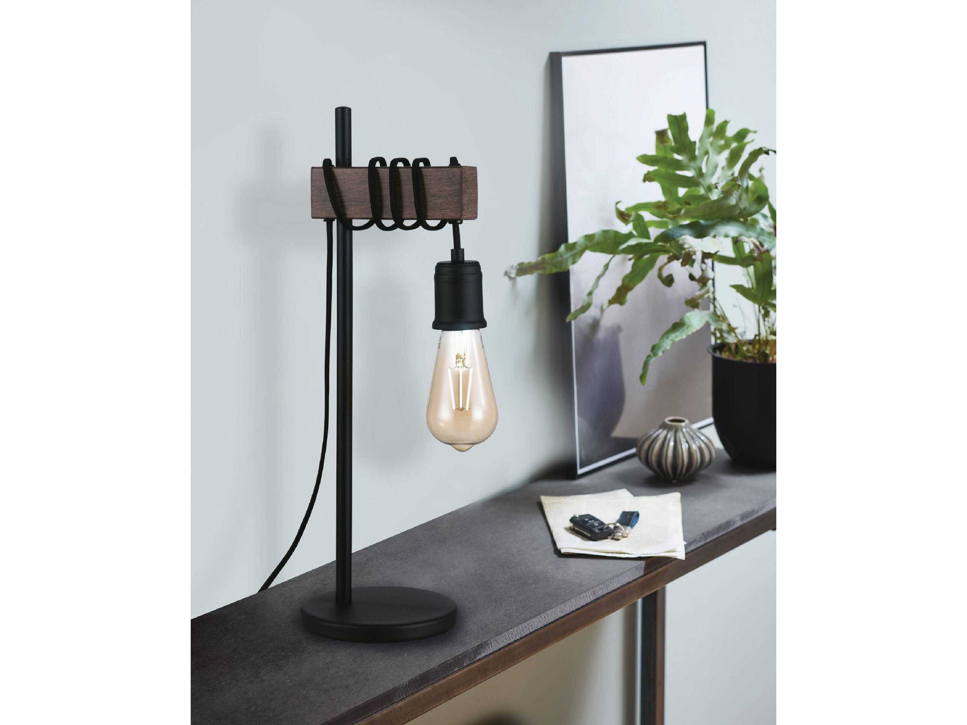 Eglo Violon Black Dark Brown Desk Lamp