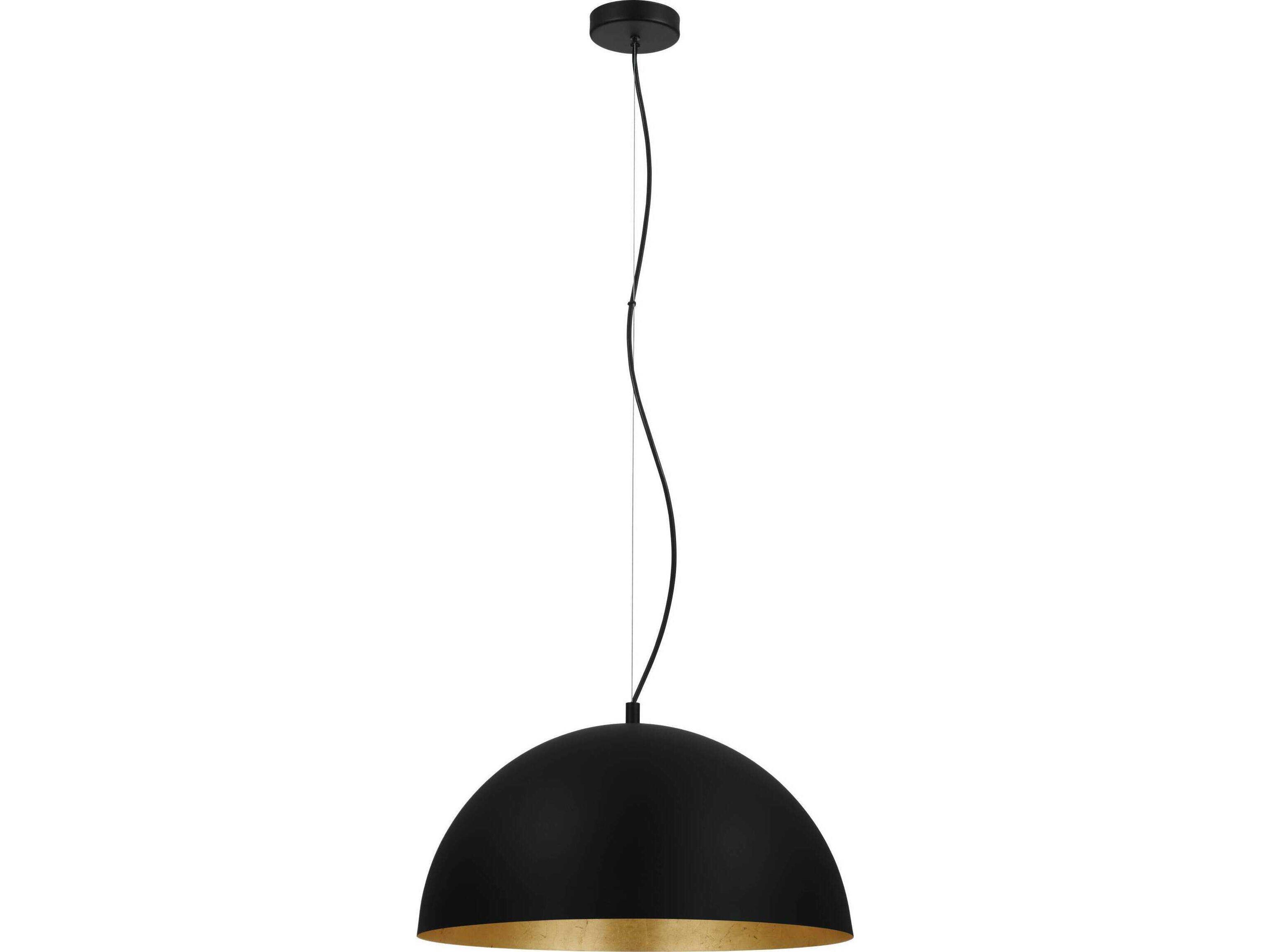 Rafaelino 1-Light Black Dome Pendant
