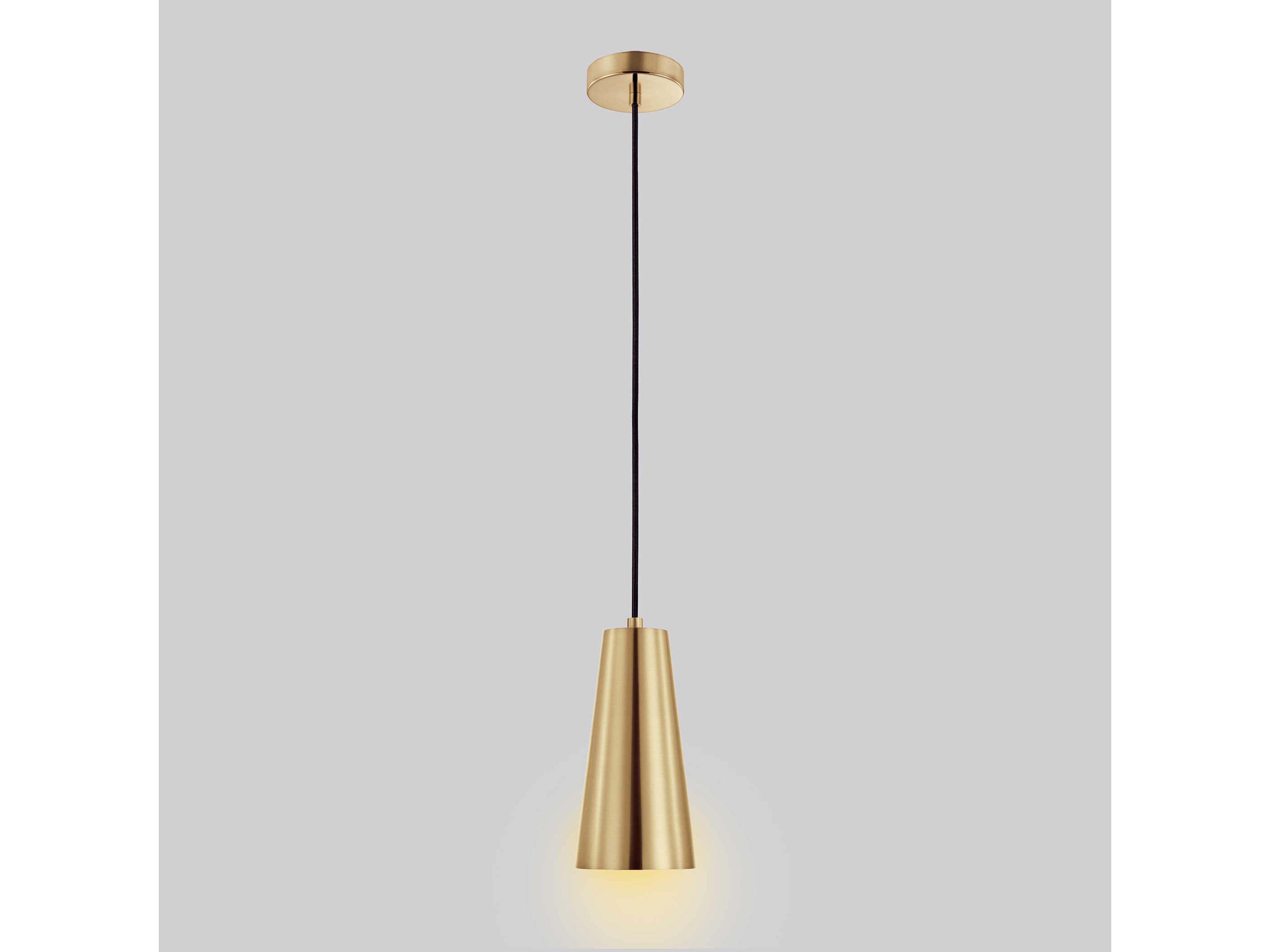 Eglo Pratella 1-Light Brushed Gold Mini Pendant