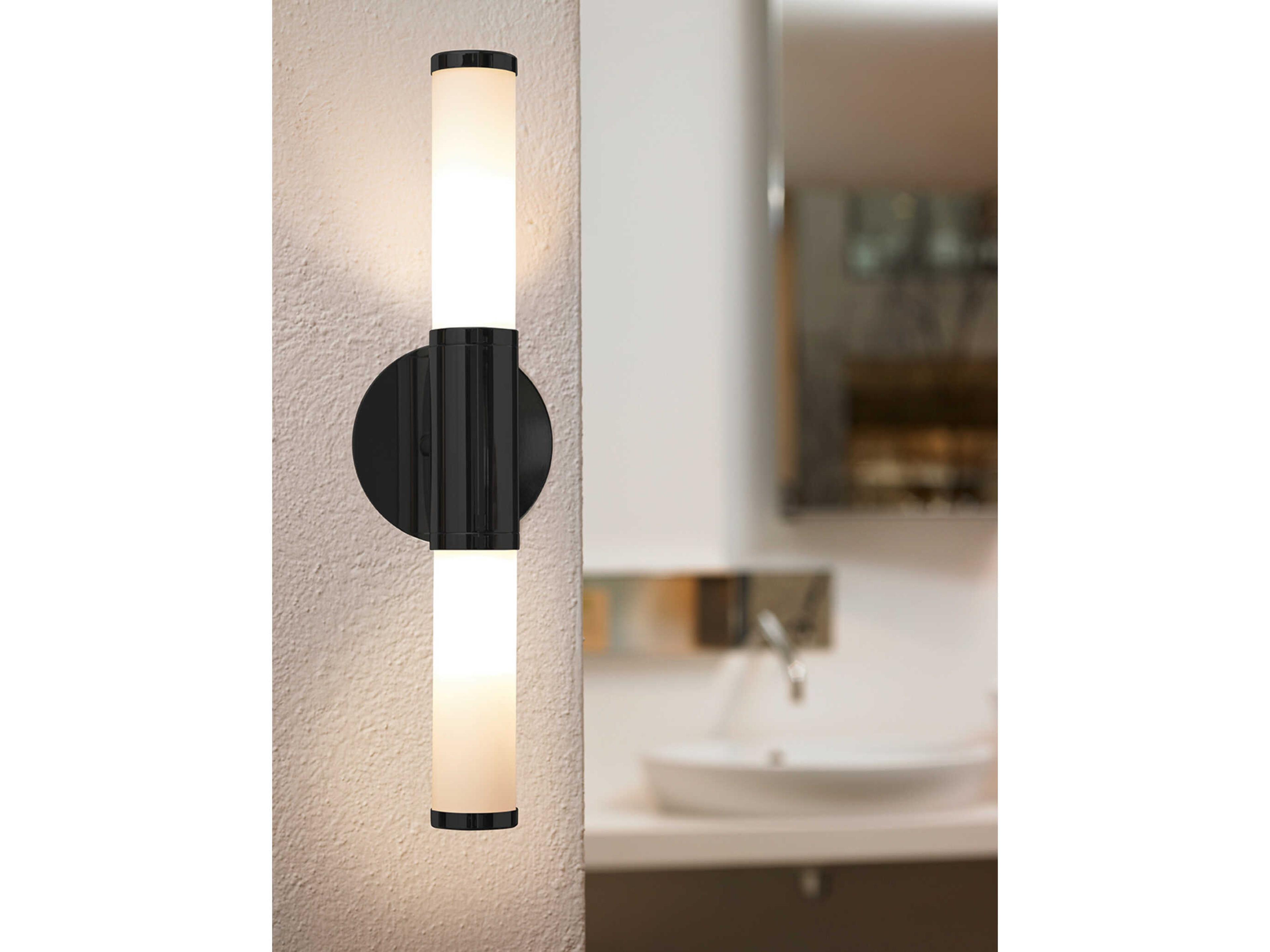 Eglo Palmera 2-Light Matte Black Vanity Light