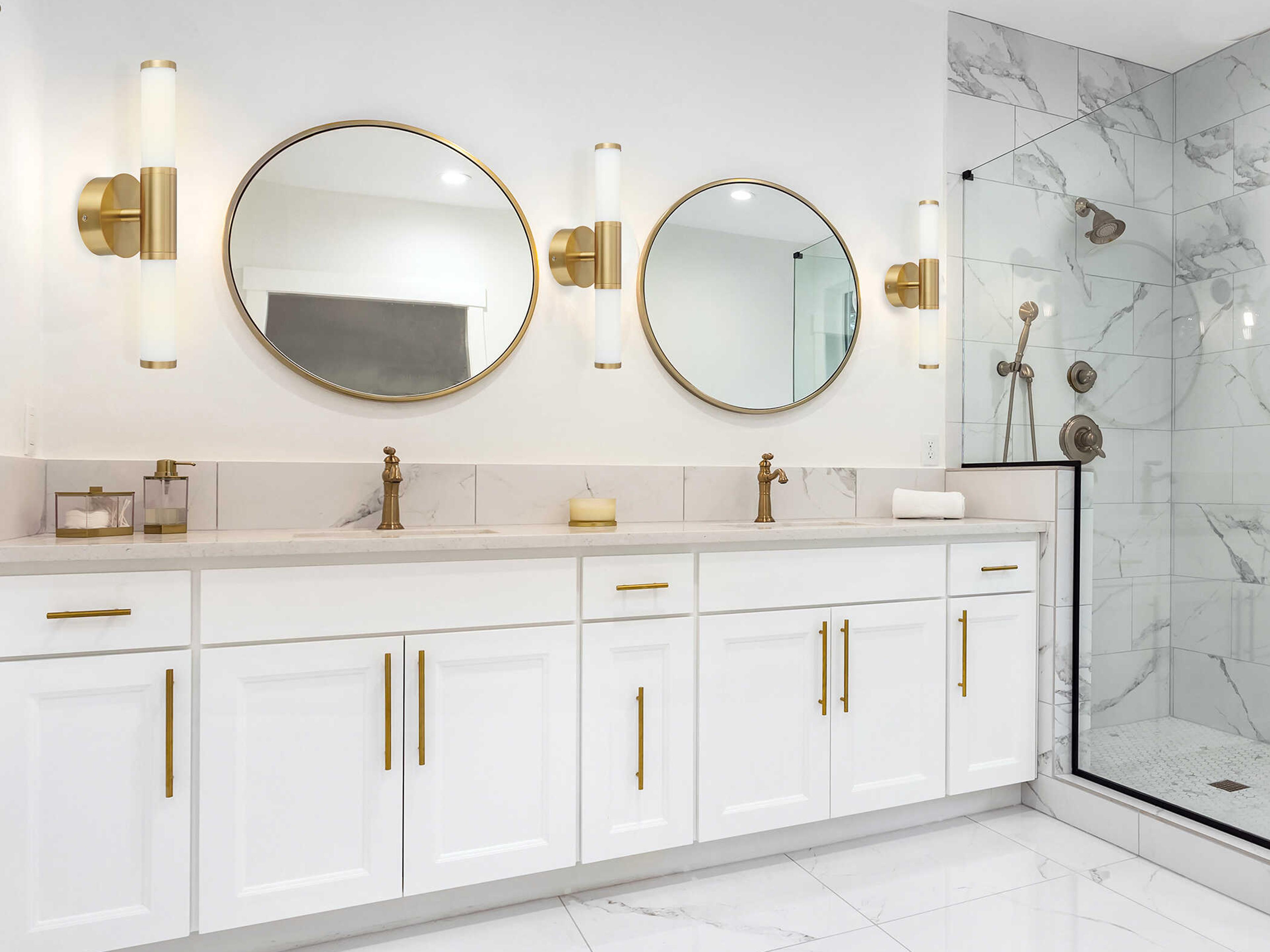 Eglo Palmera 2-Light Brushed Gold Vanity Light