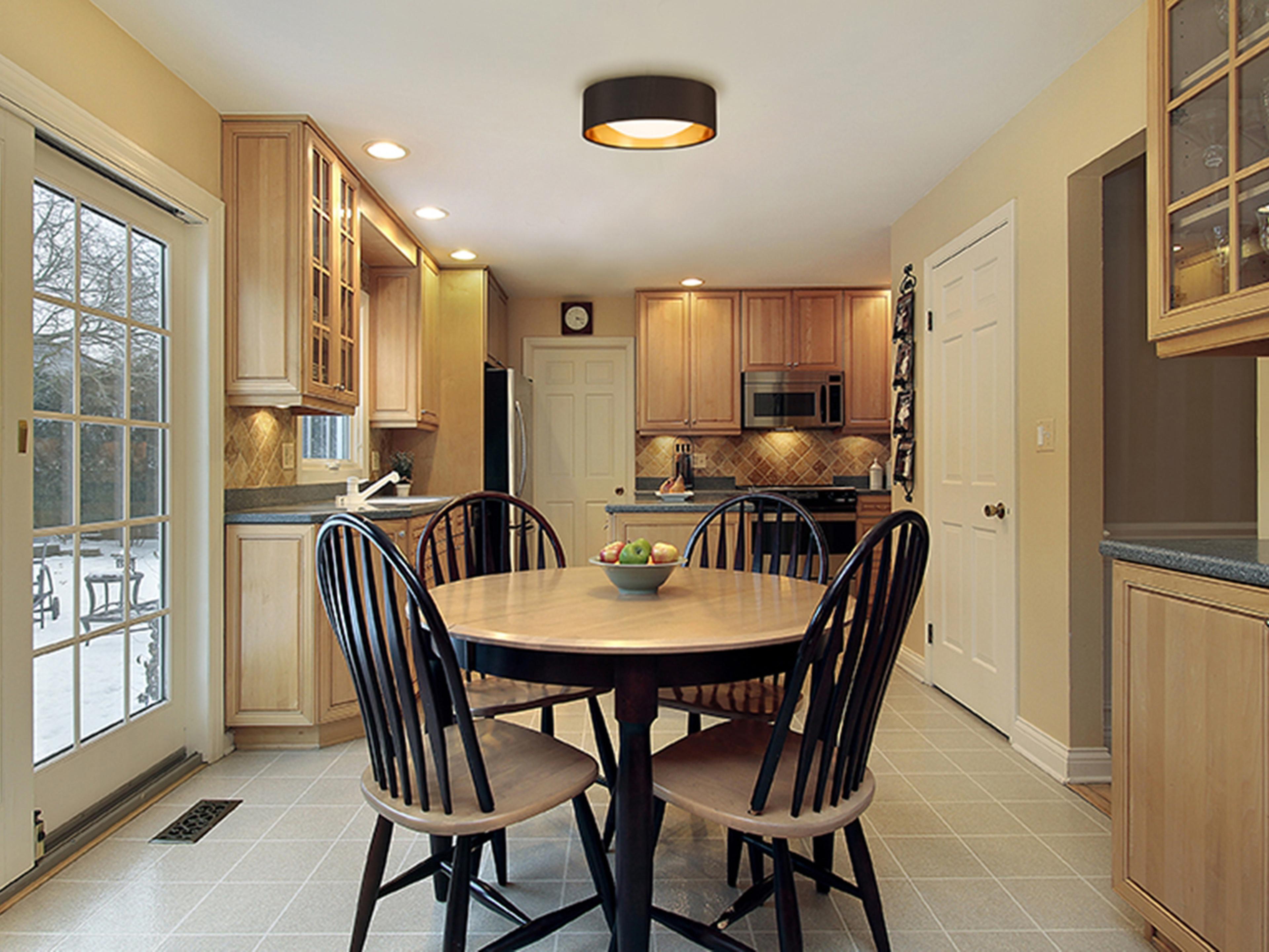 Eglo Orme 1-Light Black Gold Drum Flush Mount