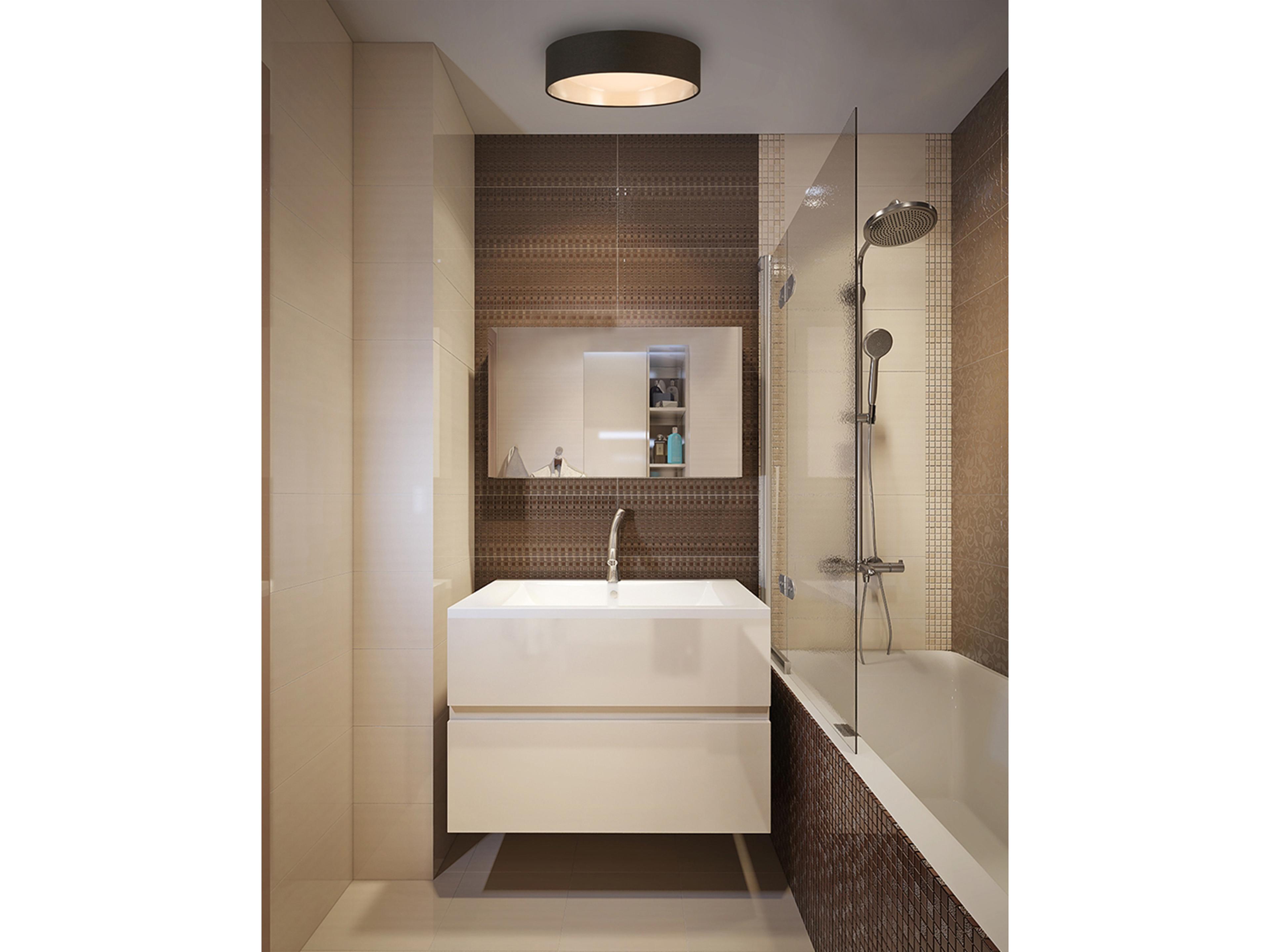 Eglo Orme 1-Light Black Brushed Nickel Drum Flush Mount