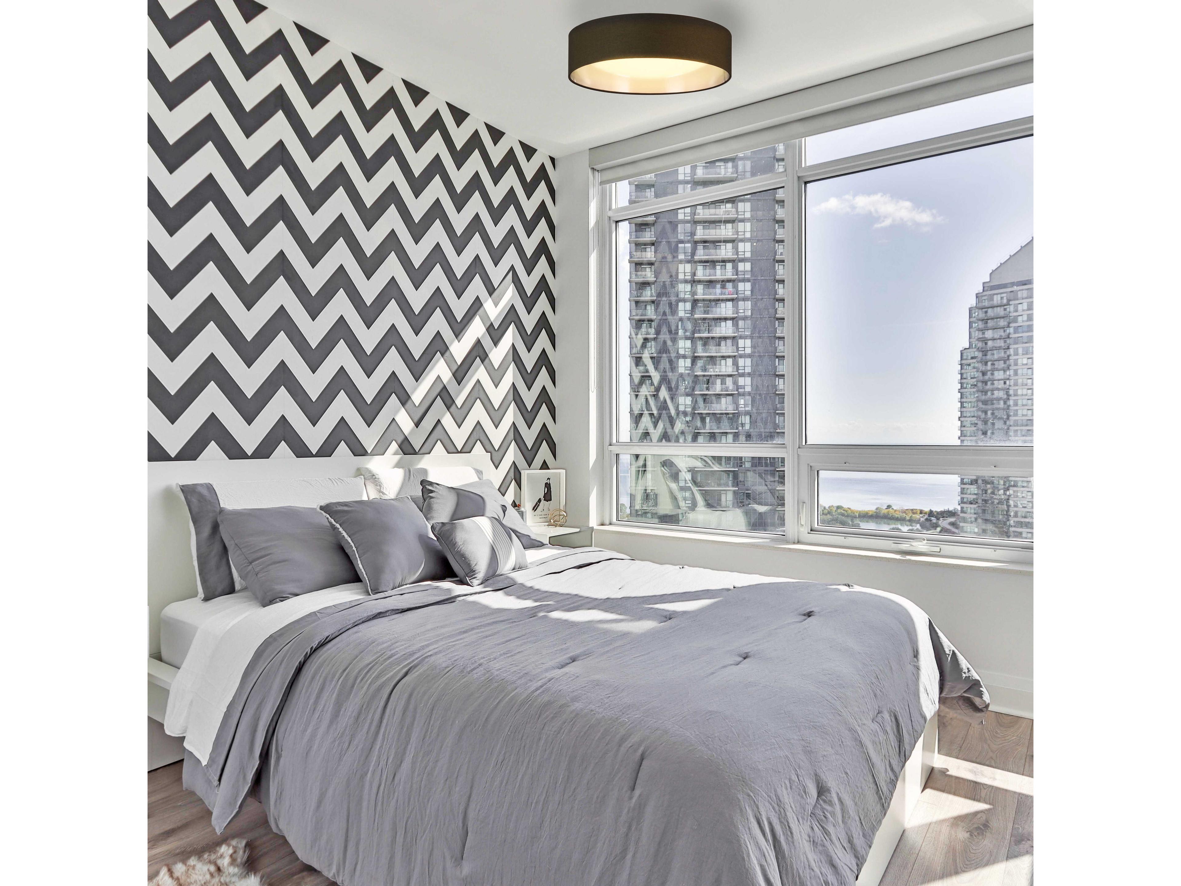 Eglo Orme 1-Light Black Brushed Nickel Drum Flush Mount