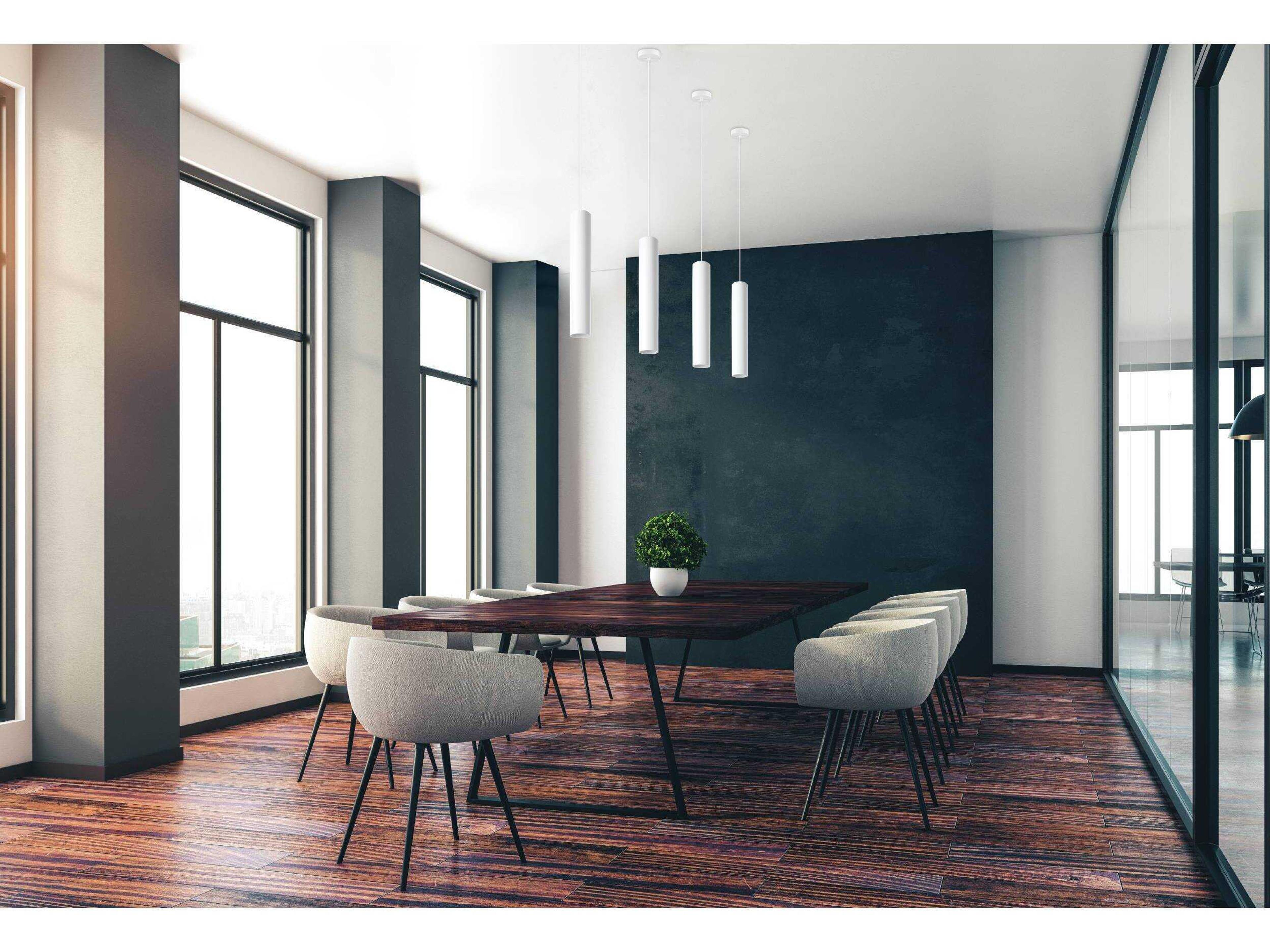 Eglo Tortoreto 1-Light White Cylinder Mini Pendant