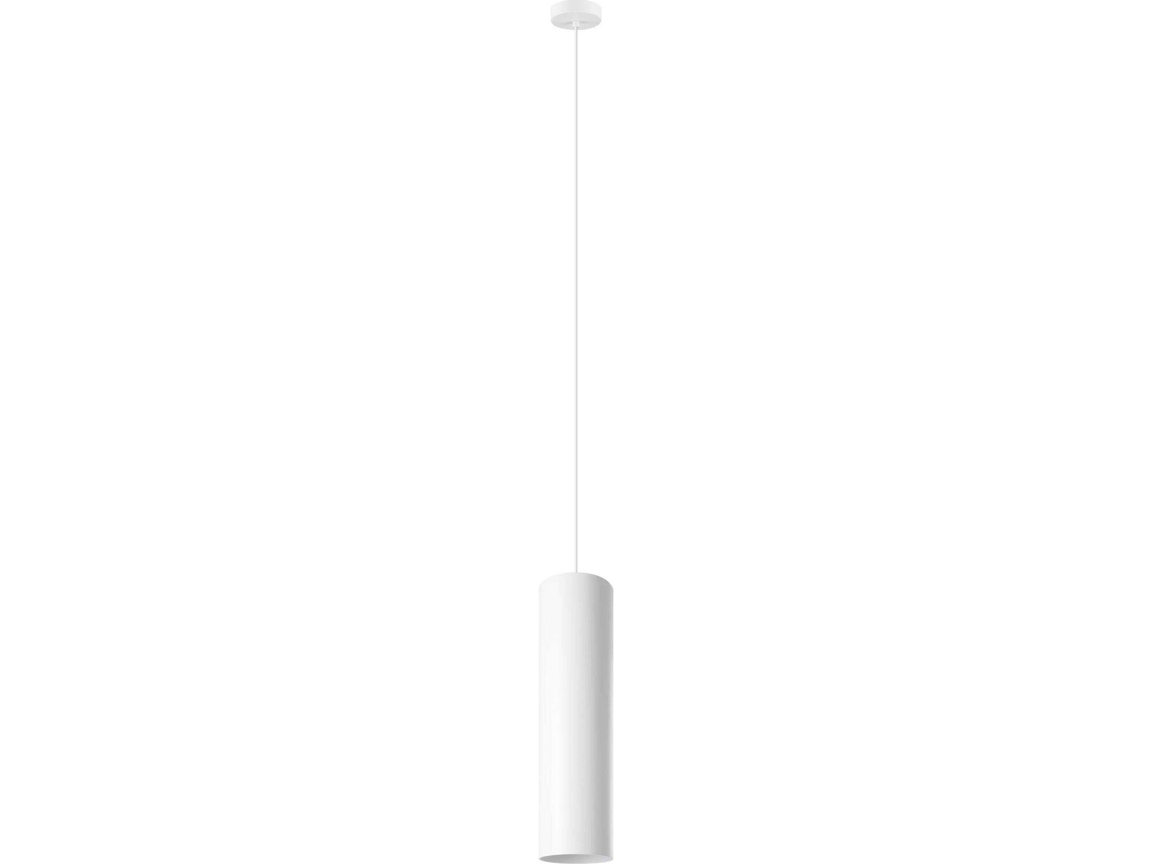 Tortoreto 1-Light White Cylinder Mini Pendant