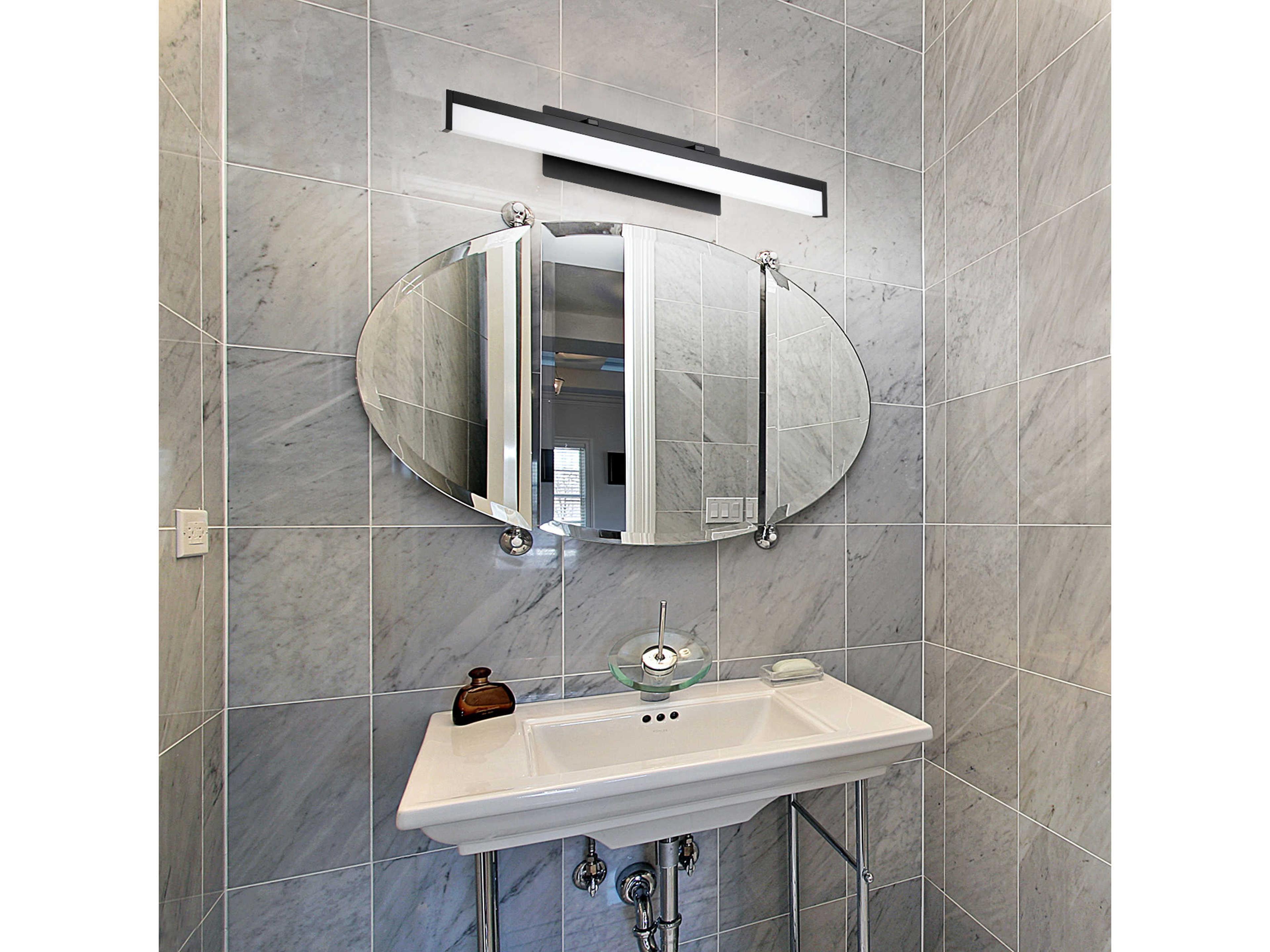 Eglo Hemlock 1-Light Matte Black Vanity Light