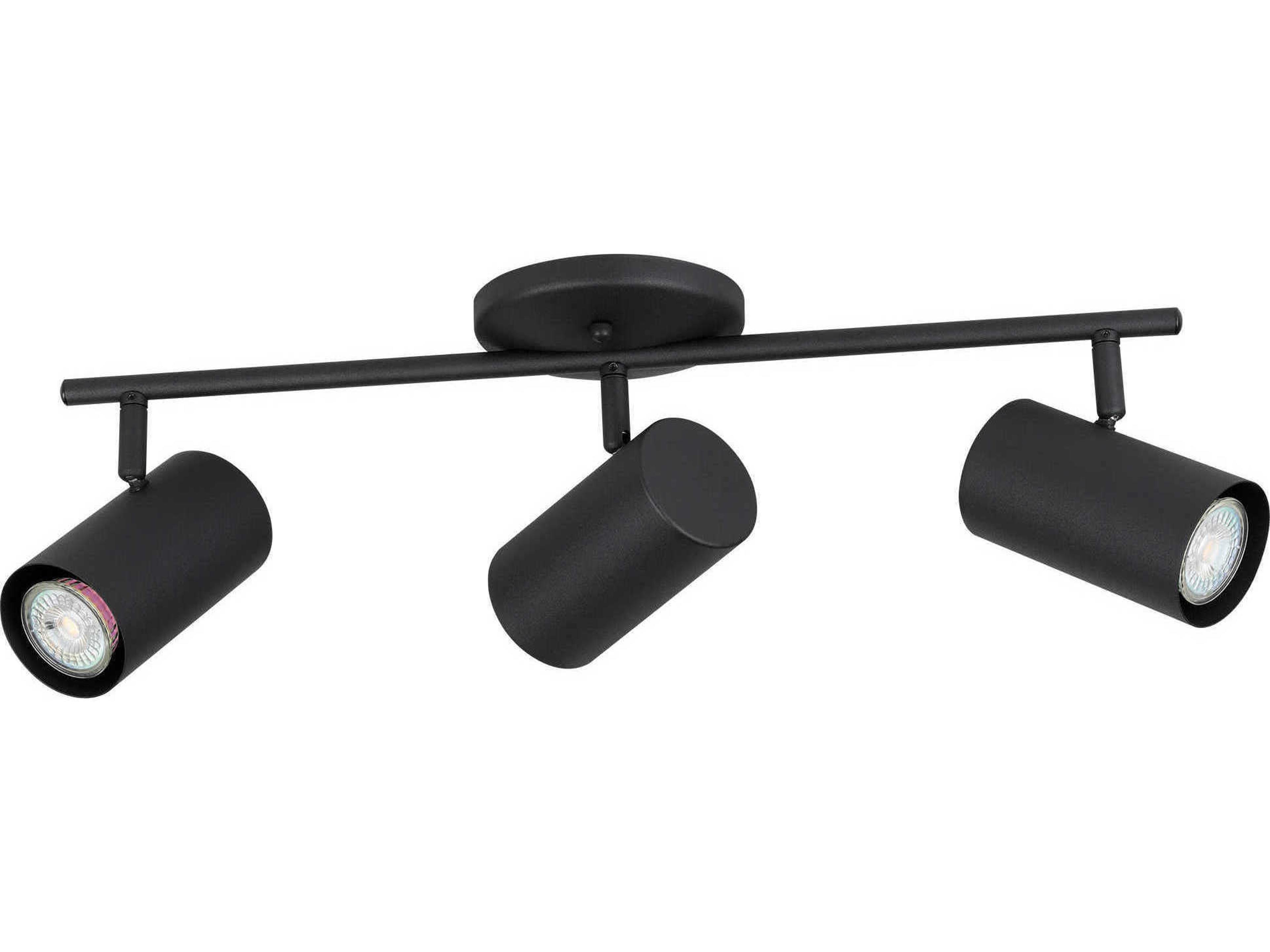 Calloway 3-Light Structured Black Cylinder Track & Rail Light