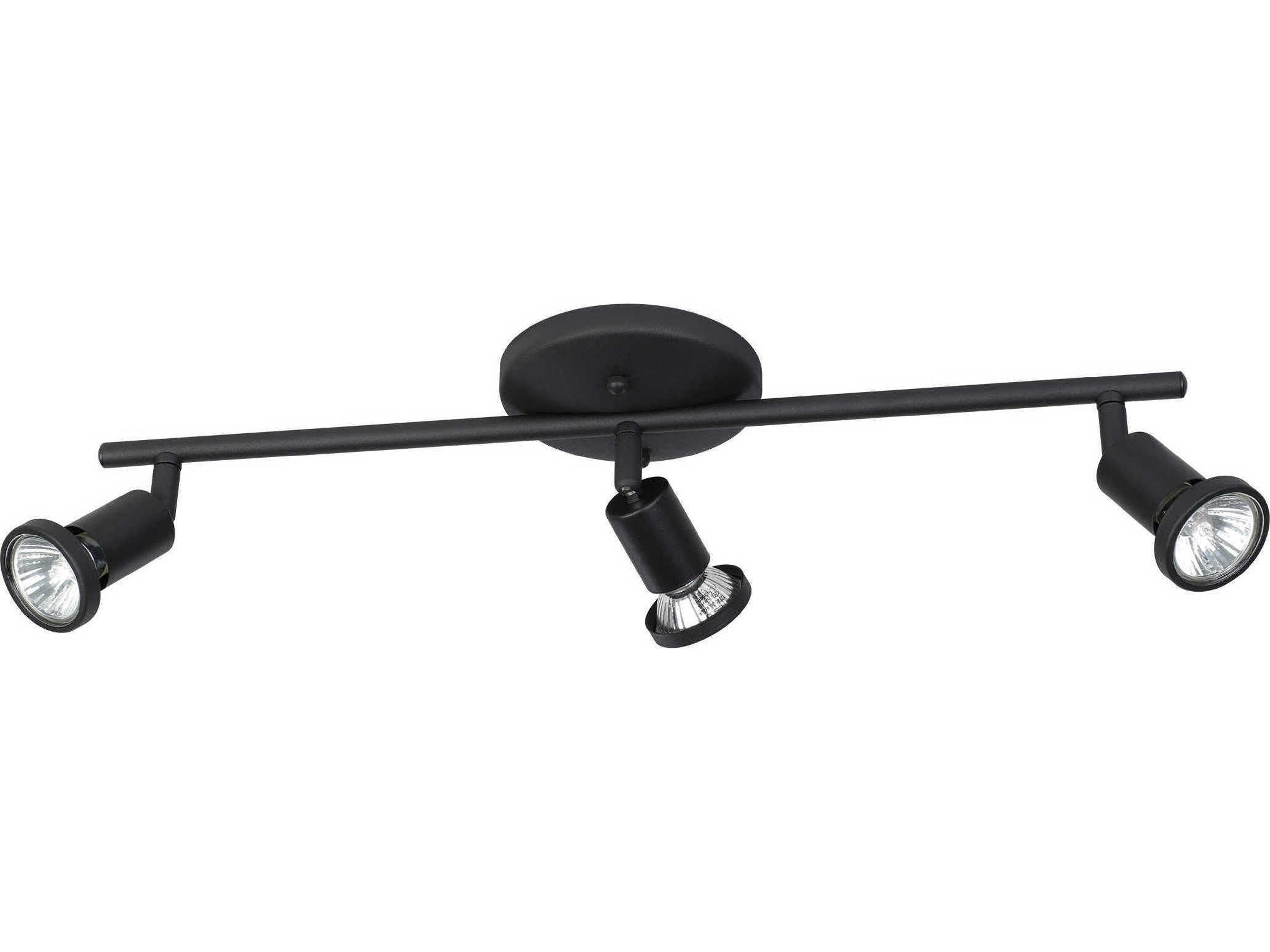 Tremendo 3-Light Structured Black Track & Rail Light