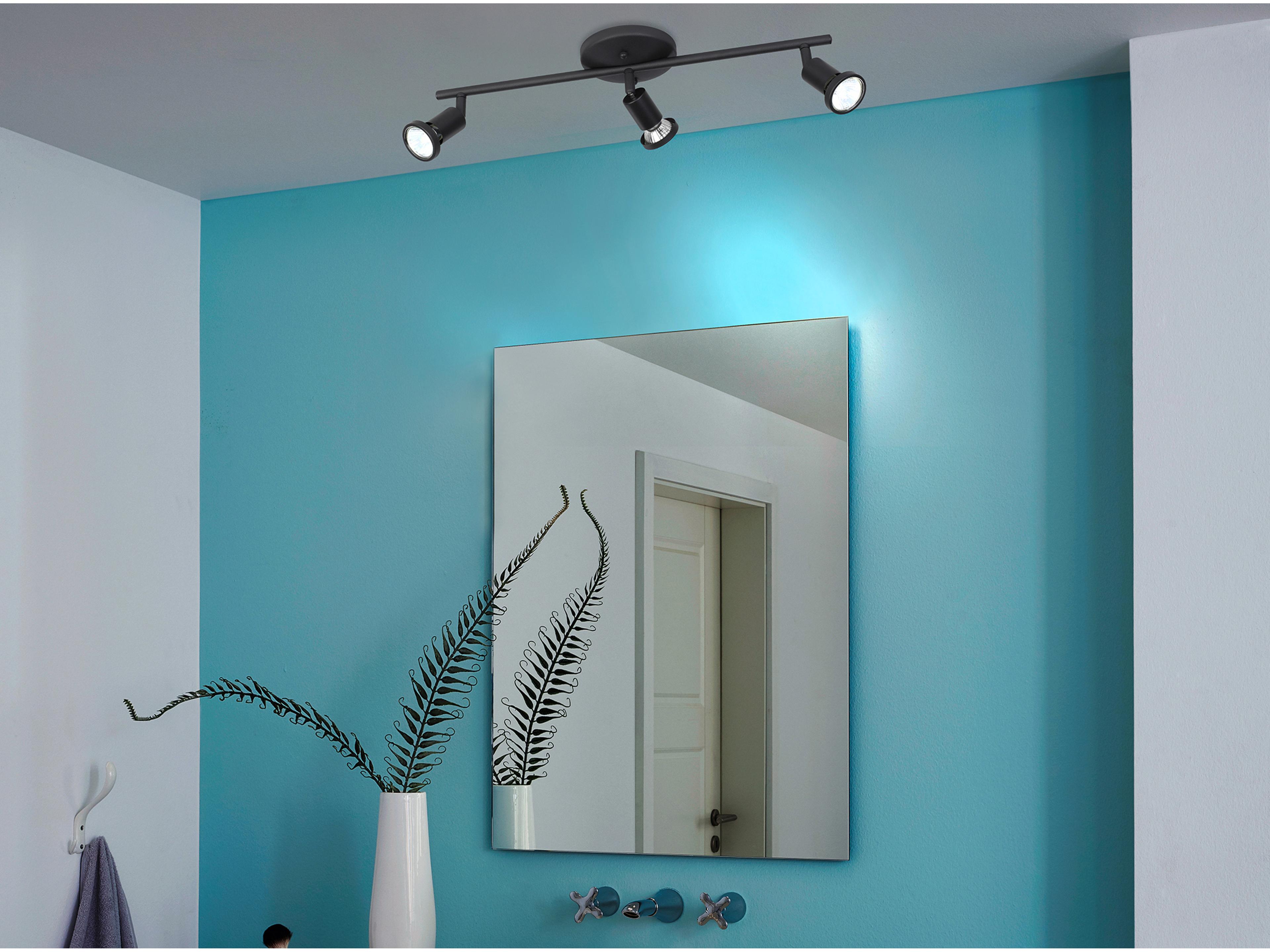 Eglo Tremendo 3-Light Structured Black Track & Rail Light