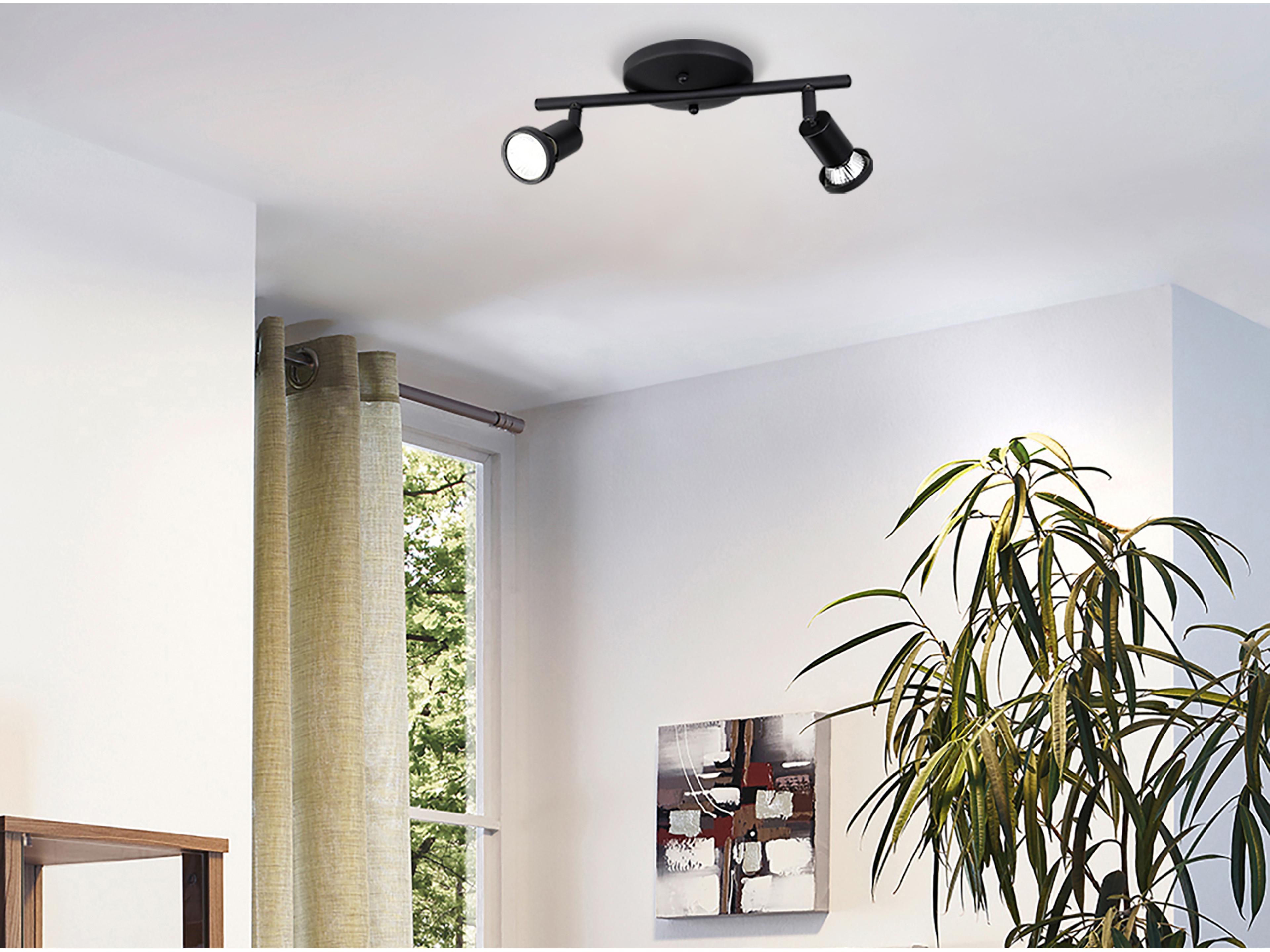 Eglo Tremendo 2-Light Structured Black Track & Rail Light