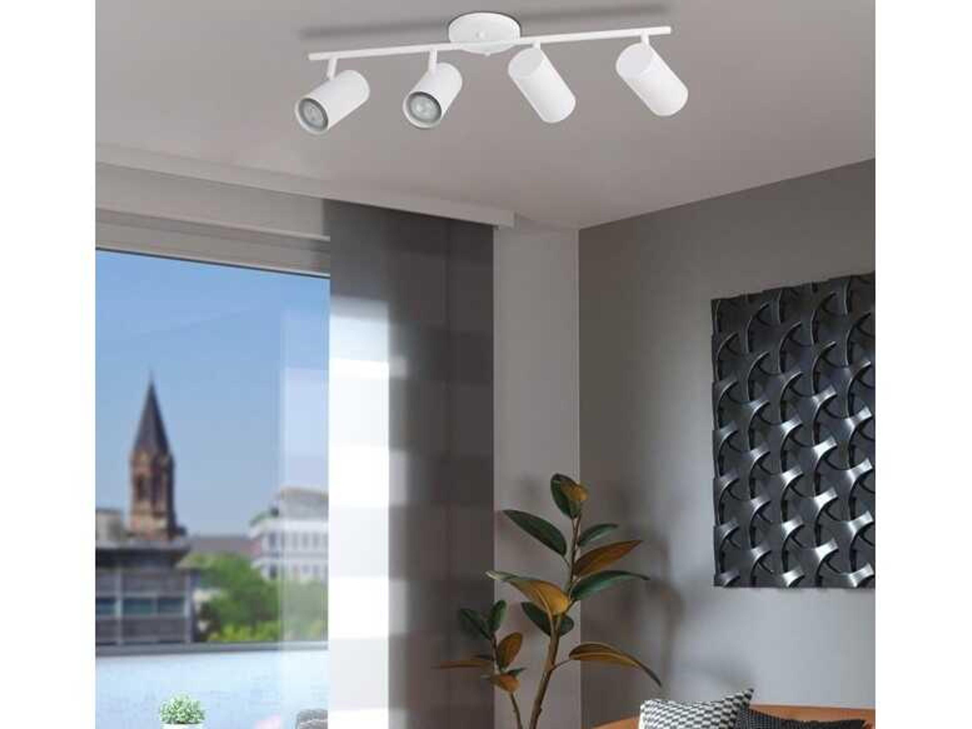 Eglo Calloway 4-Light White Cylinder Track & Rail Light