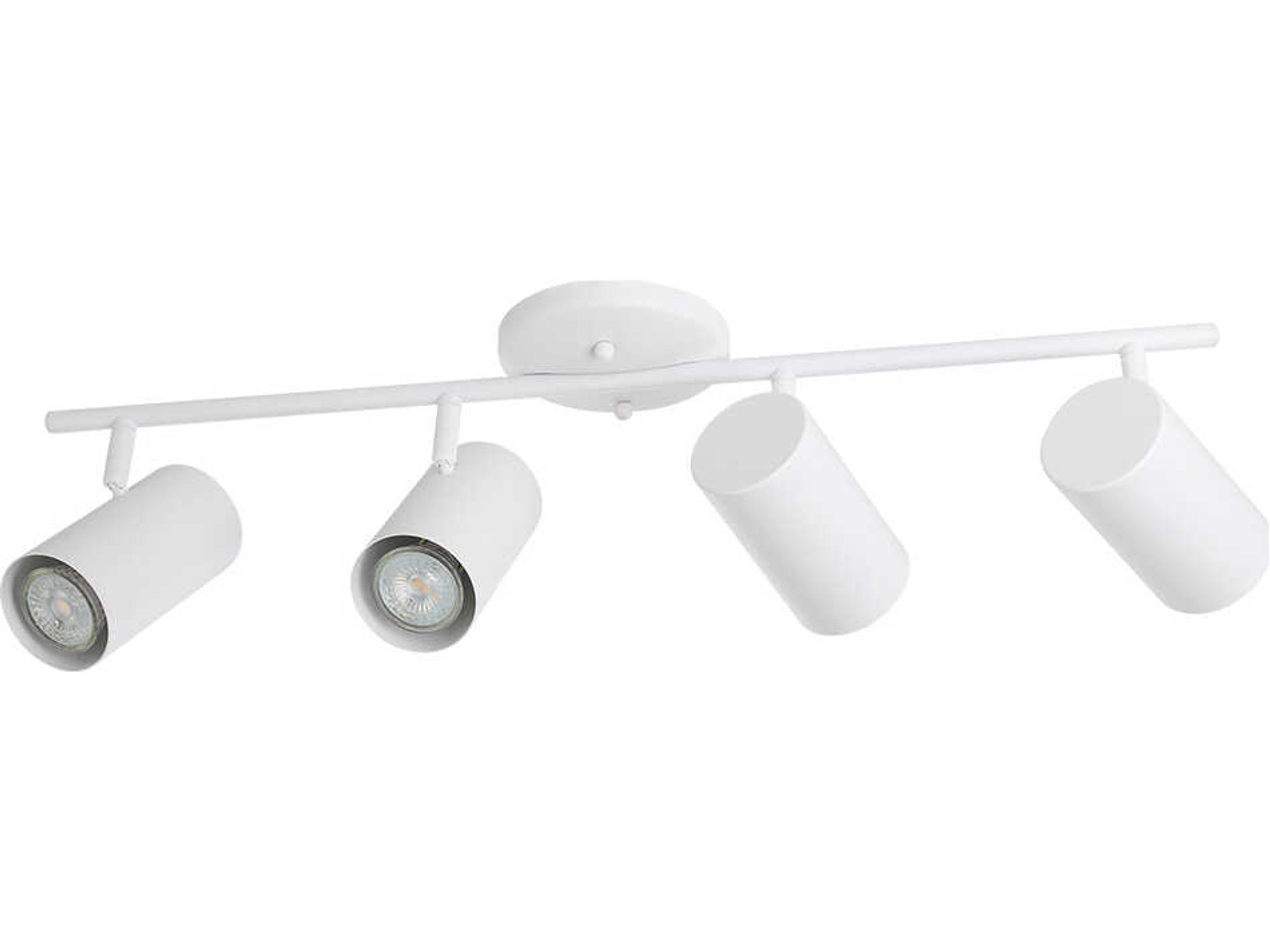 Eglo Calloway 4-Light White Cylinder Track & Rail Light