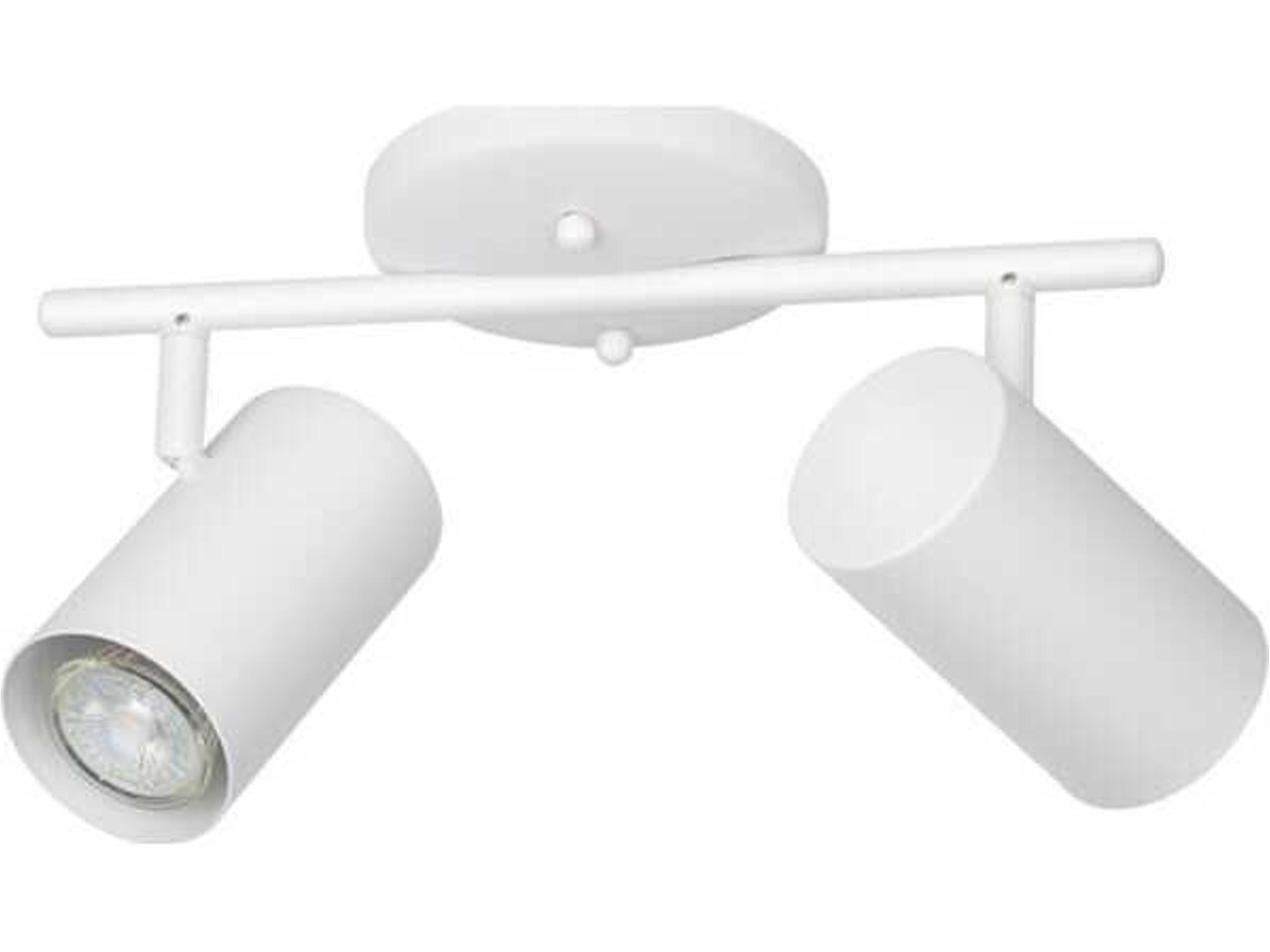 Calloway 2-Light White Cylinder Track & Rail Light