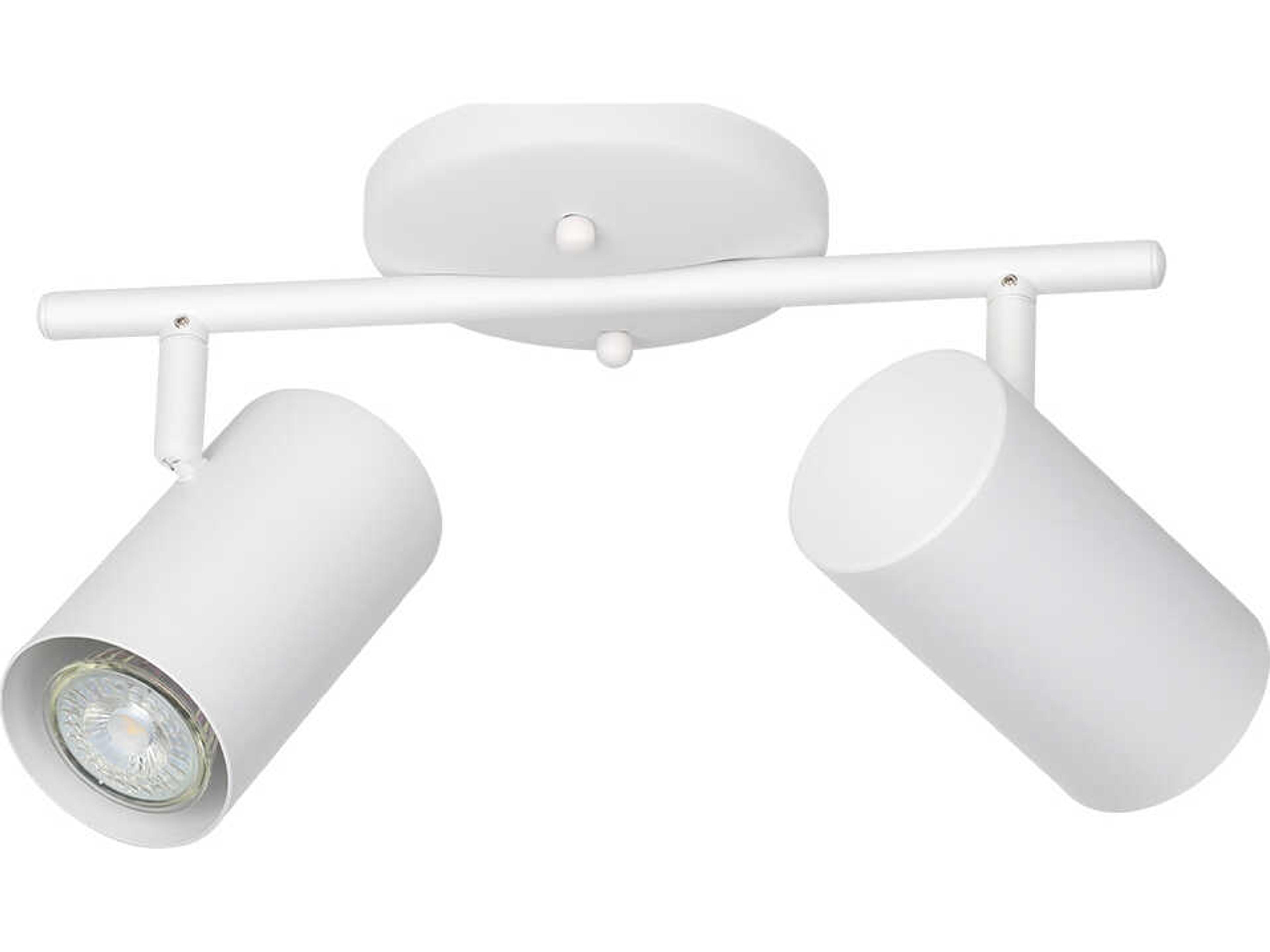 Eglo Calloway 2-Light White Cylinder Track & Rail Light