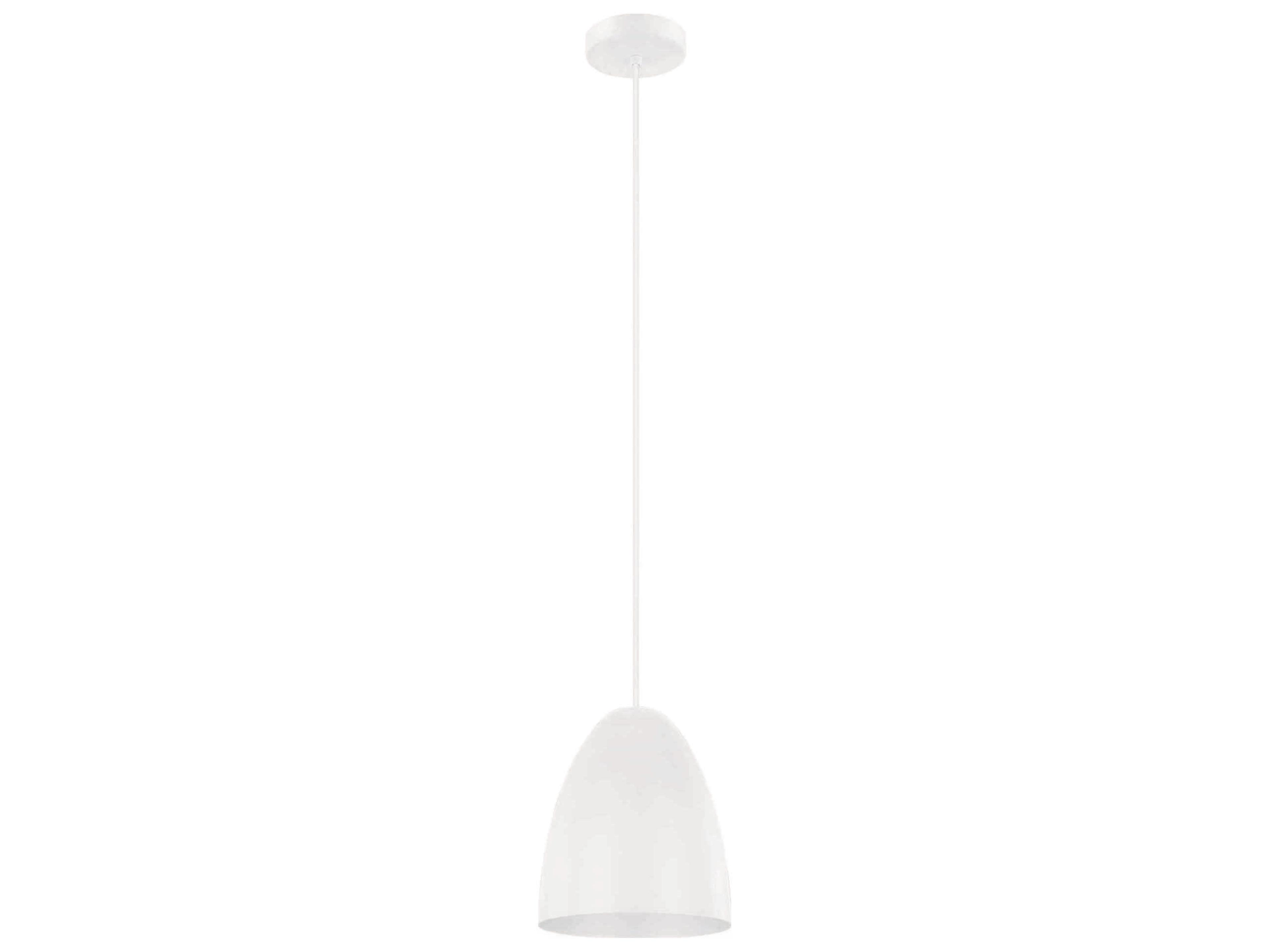 Sarabia 1-Light Structured White Matte Bell Mini Pendant