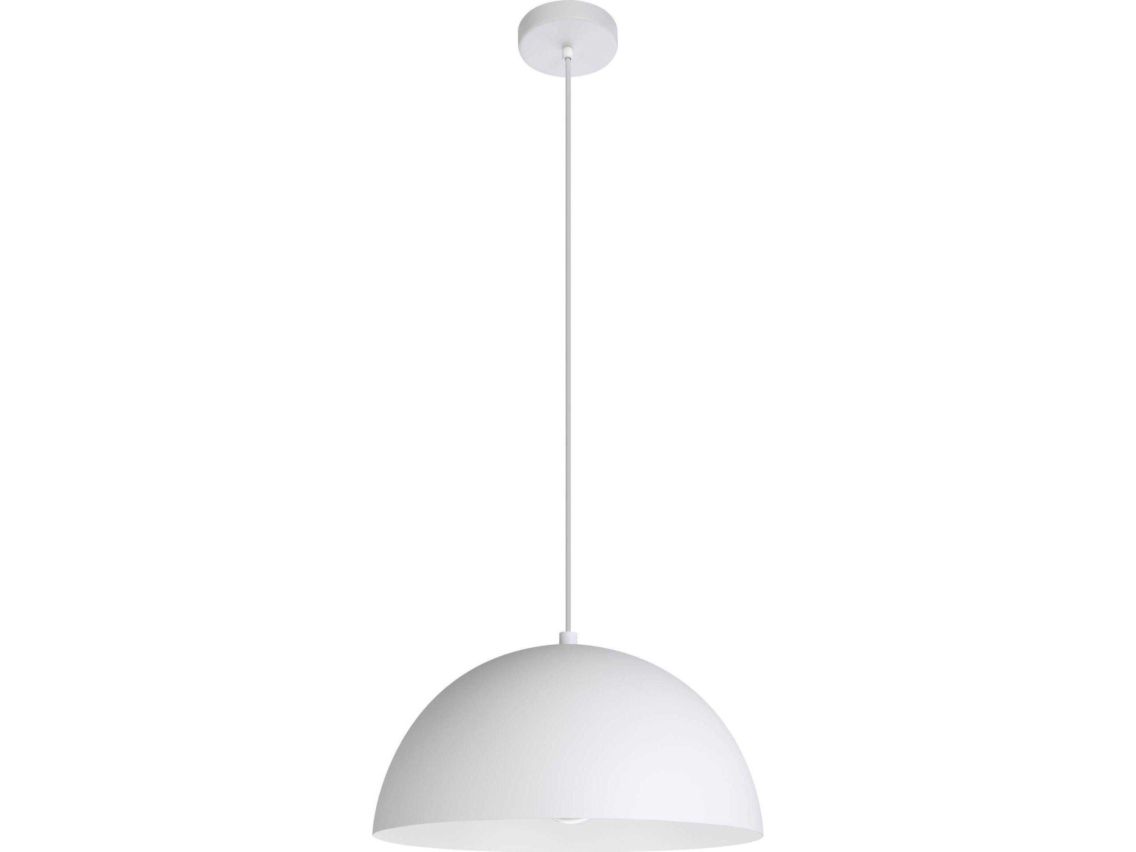 Rafaelino 1-Light White Dome Pendant