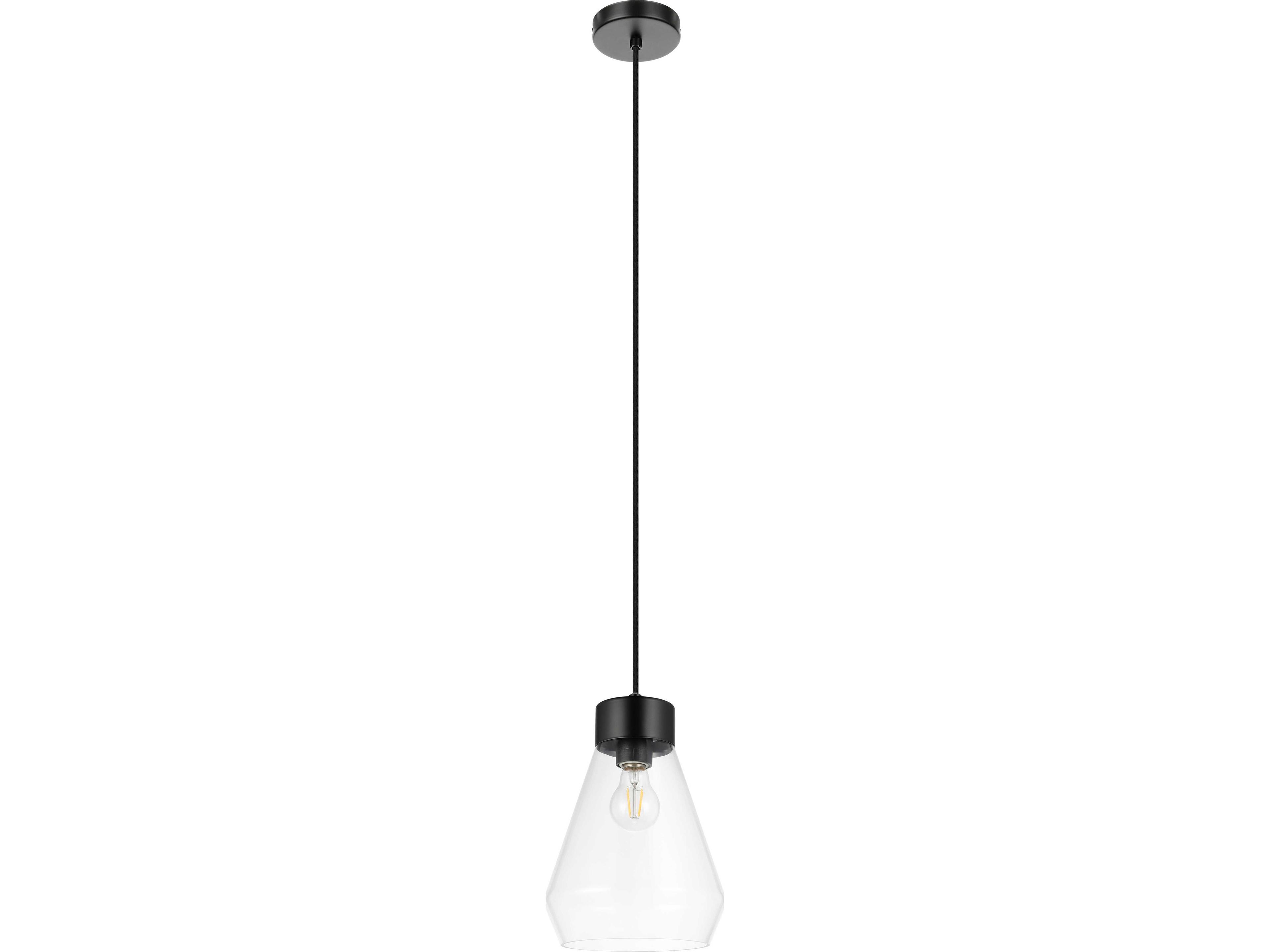 Montey 1-Light Matte Black Bell Mini Pendant