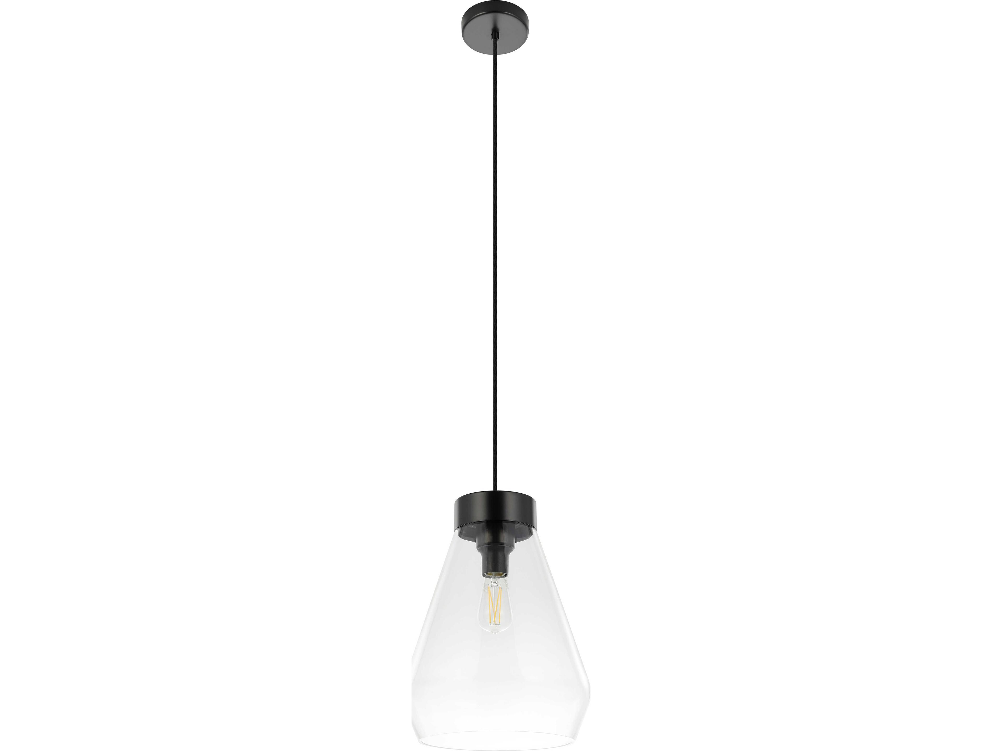Montey 1-Light Matte Black Bell Mini Pendant