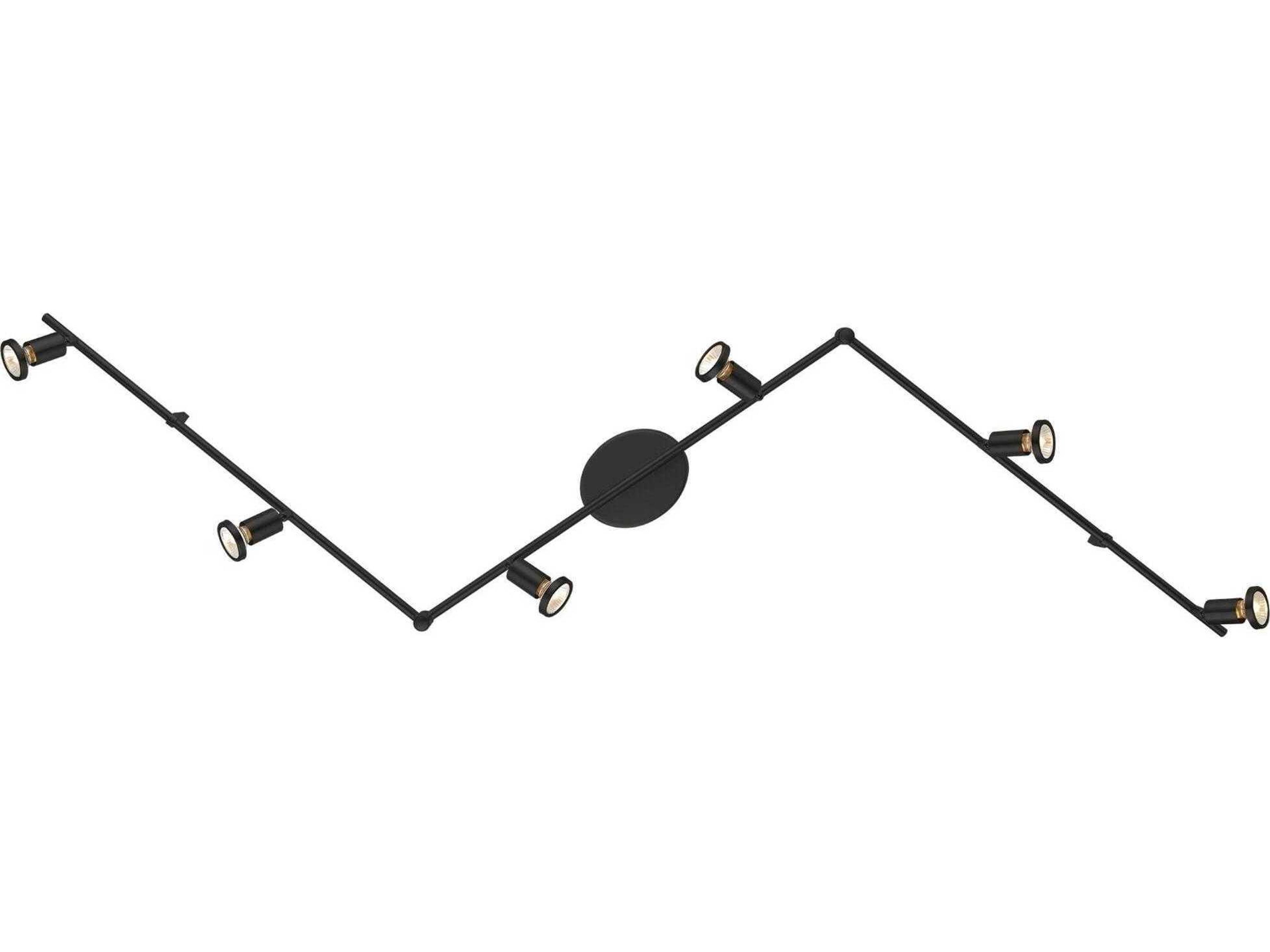 Tremendo 6-Light Structured Black Linear Track & Rail Light