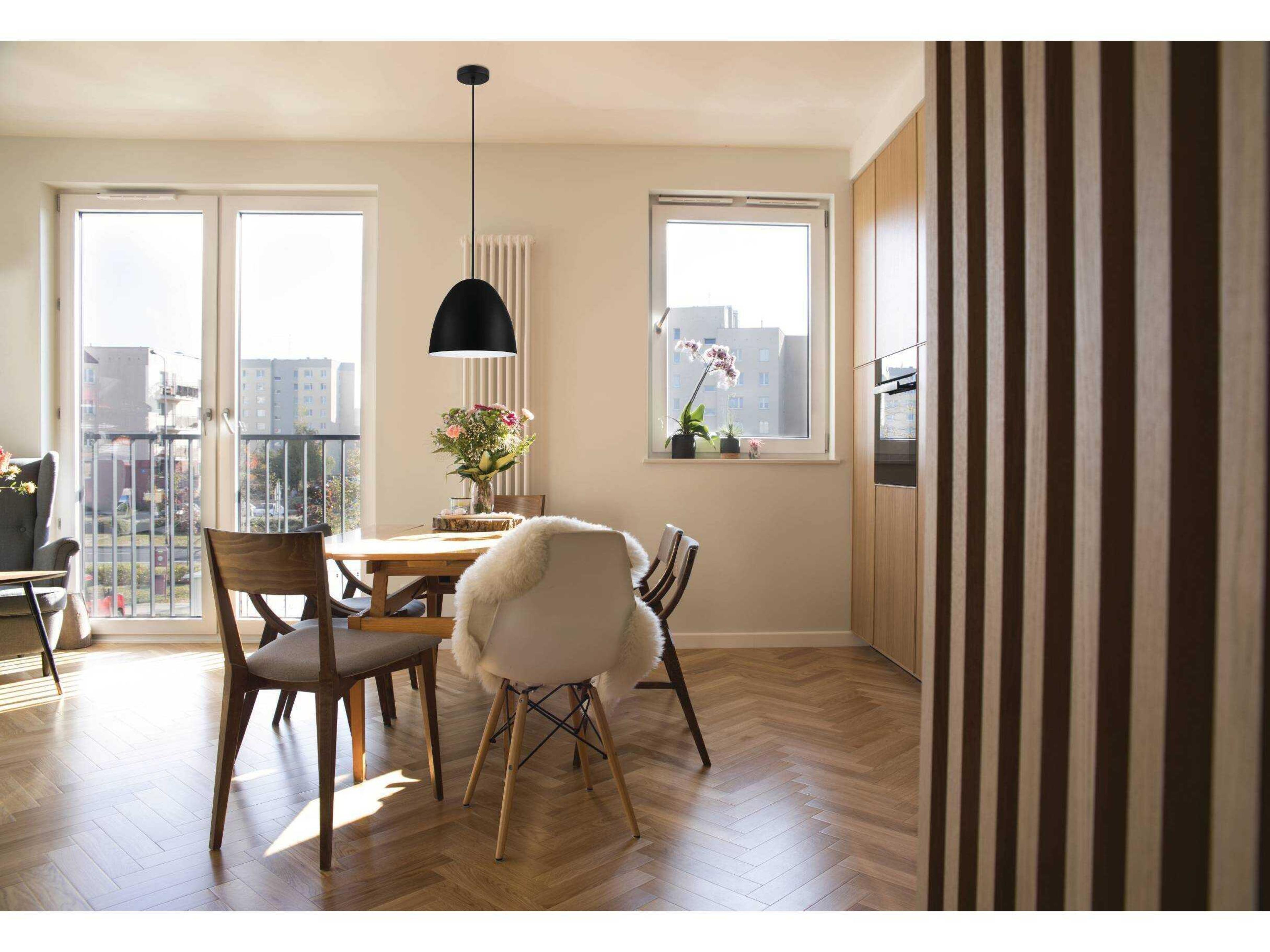 Eglo Sarabia 1-Light Black Bell Mini Pendant