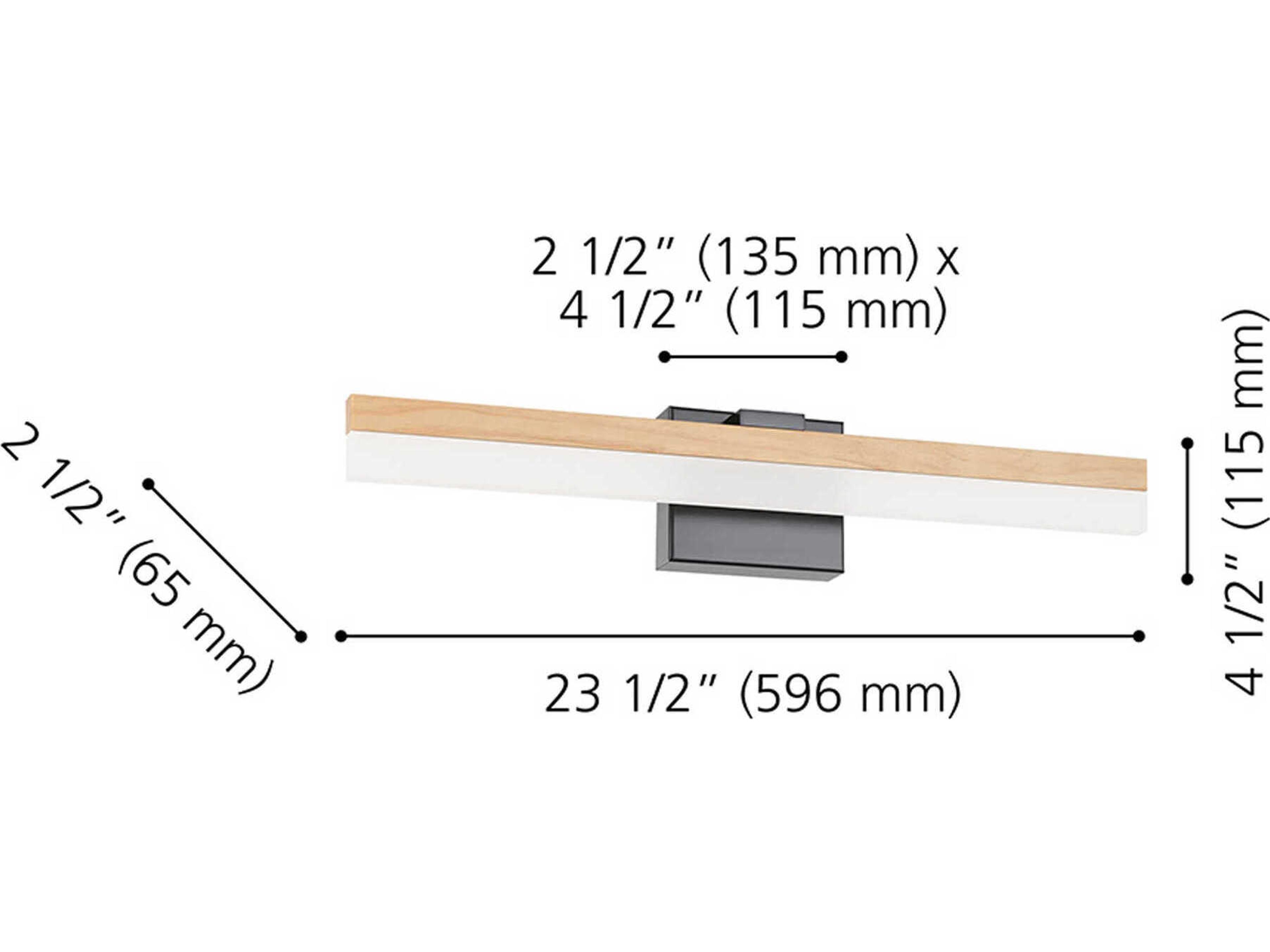 Eglo Palmital 1-Light Natural Wood Vanity Light