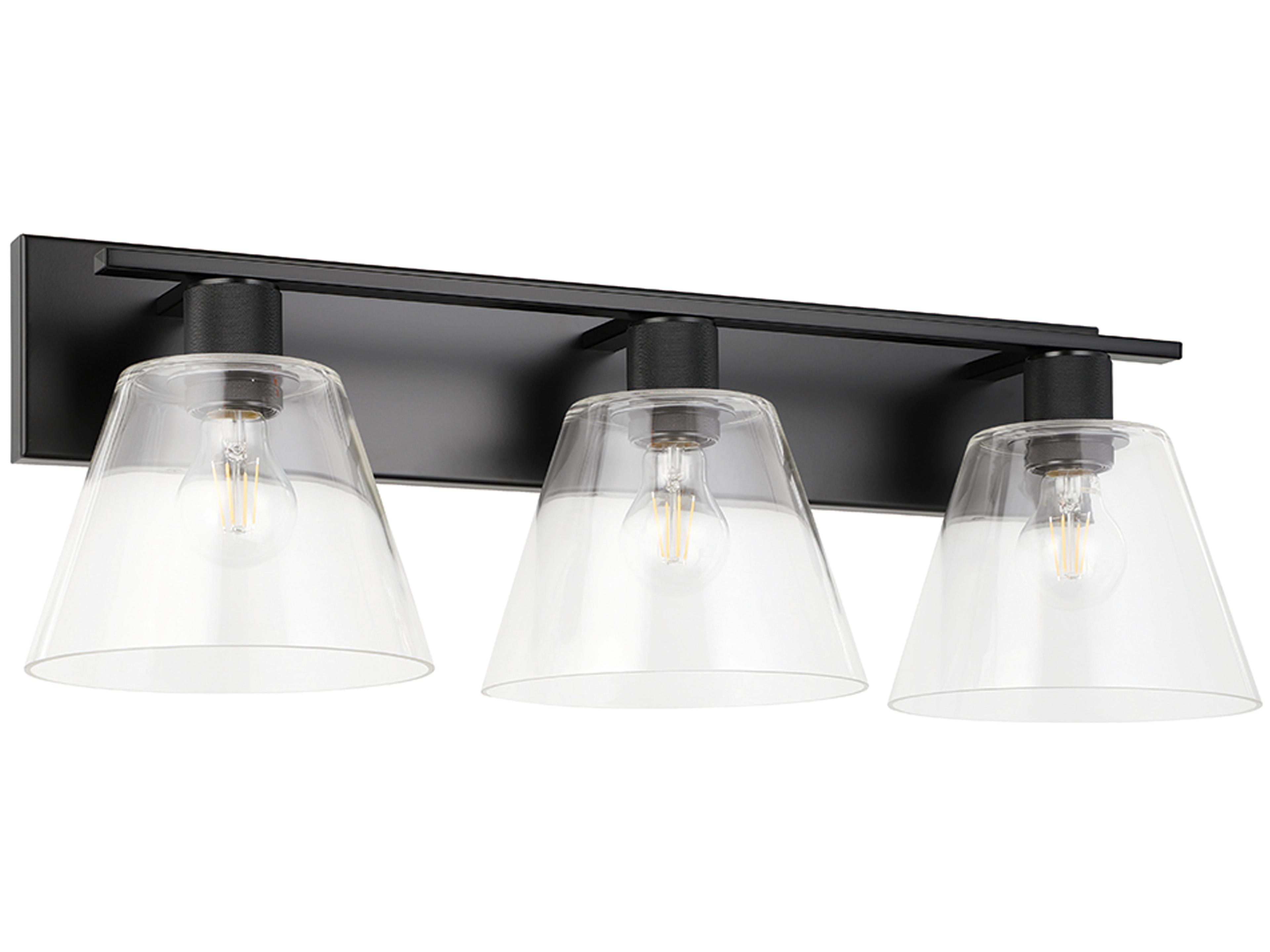 Copley 3-Light Matte Black Vanity Light