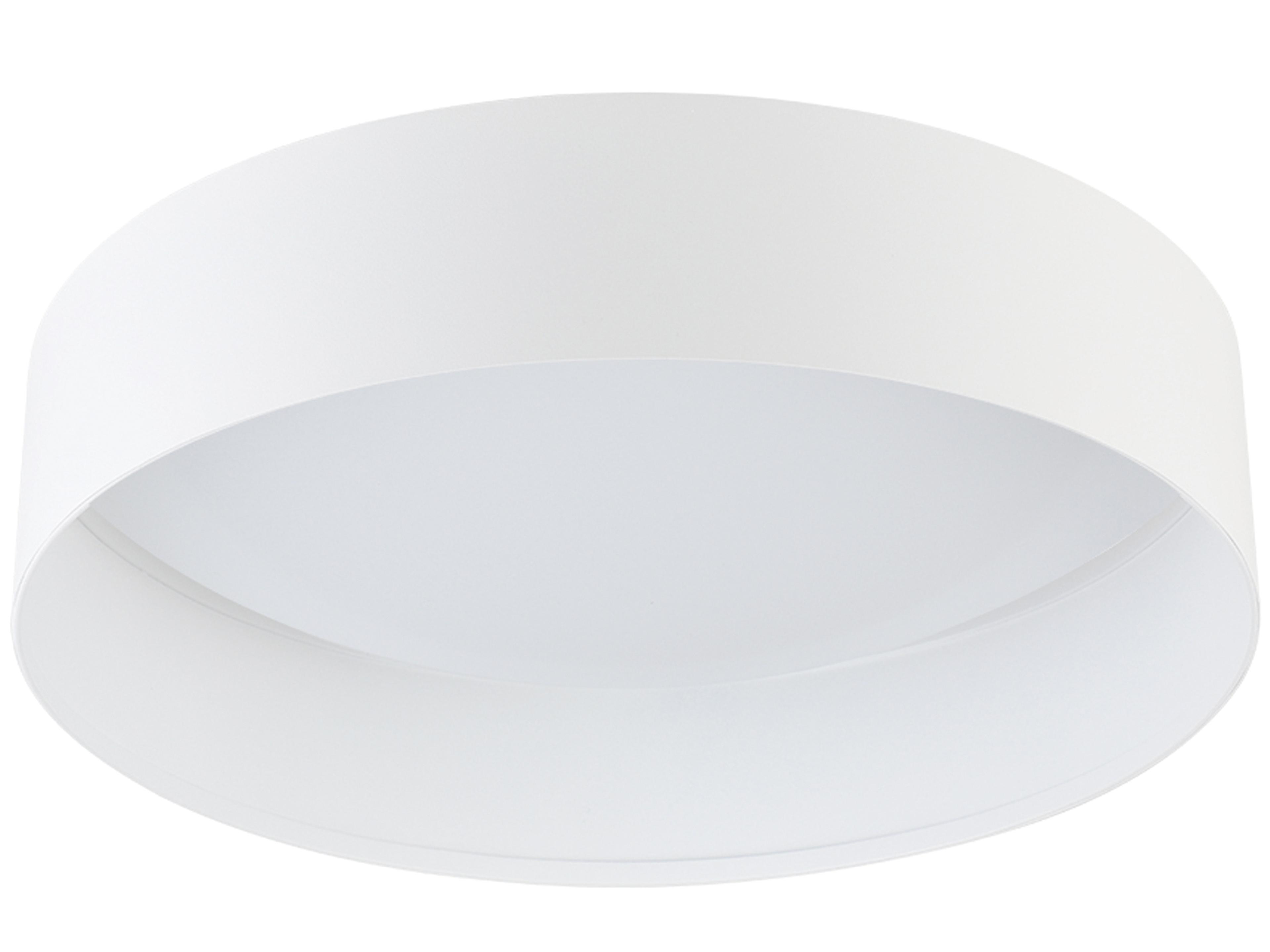 Eglo Ester 1-Light Structured White Round Flush Mount