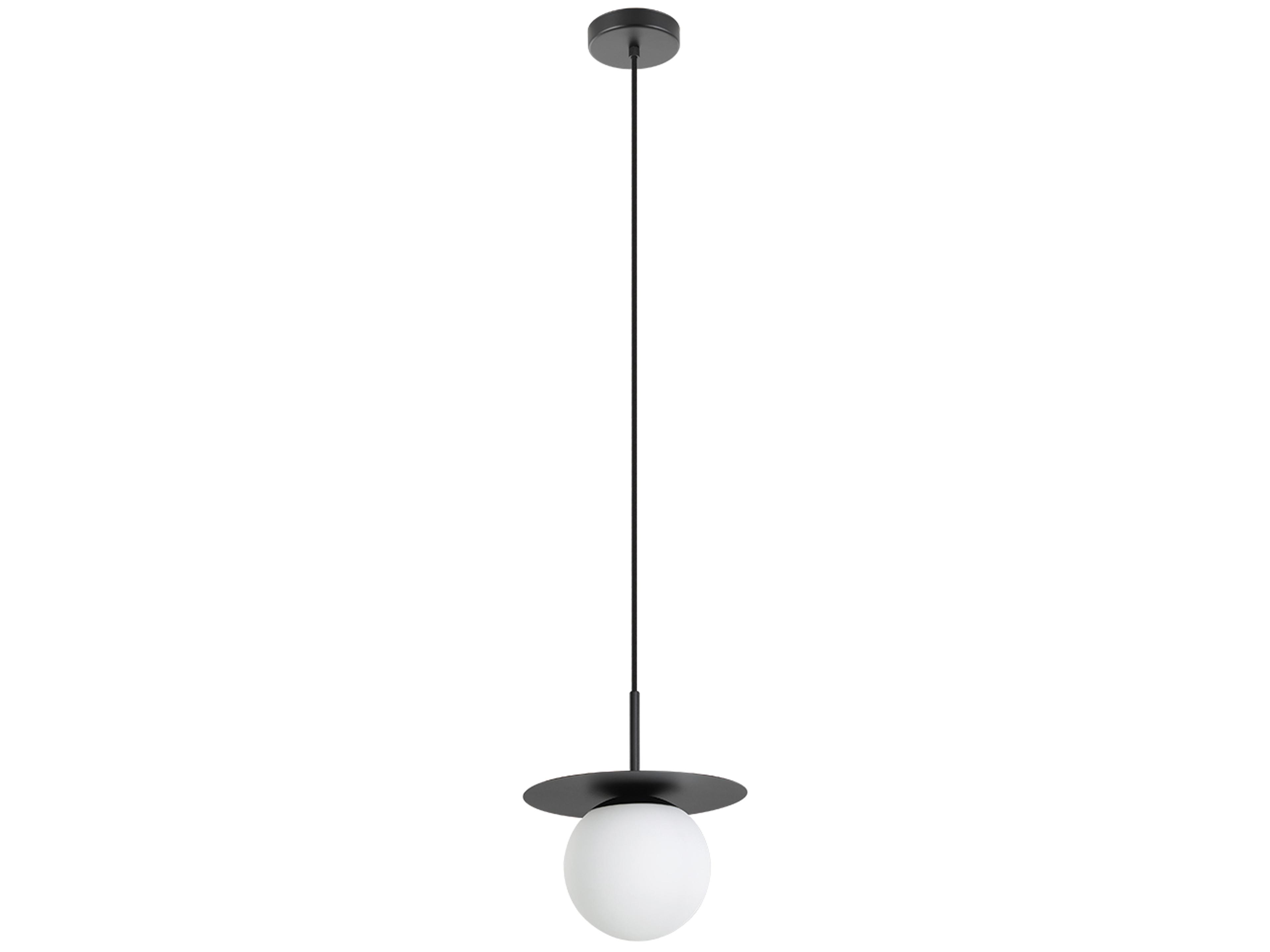 Arenales 1-Light Structured Black Globe Mini Pendant