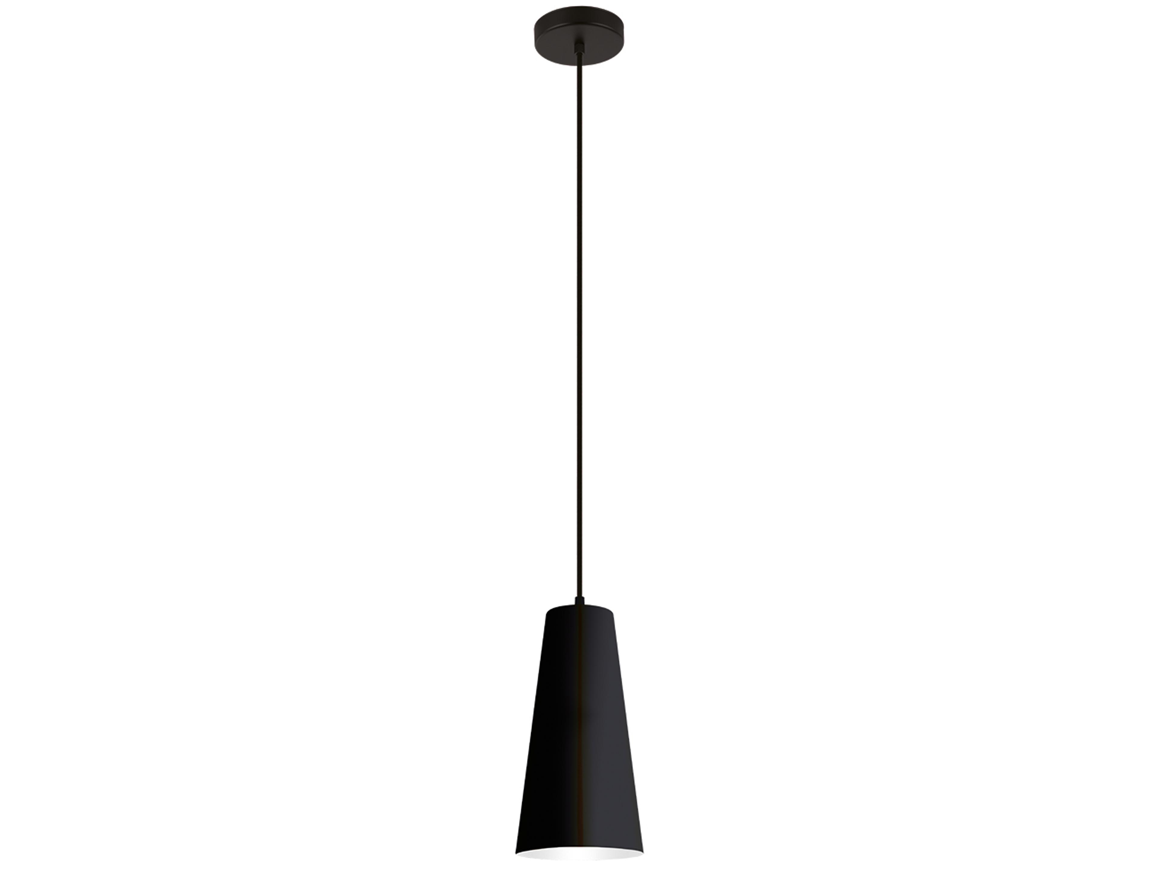 Pratella 1-Light Structured Black White Mini Pendant