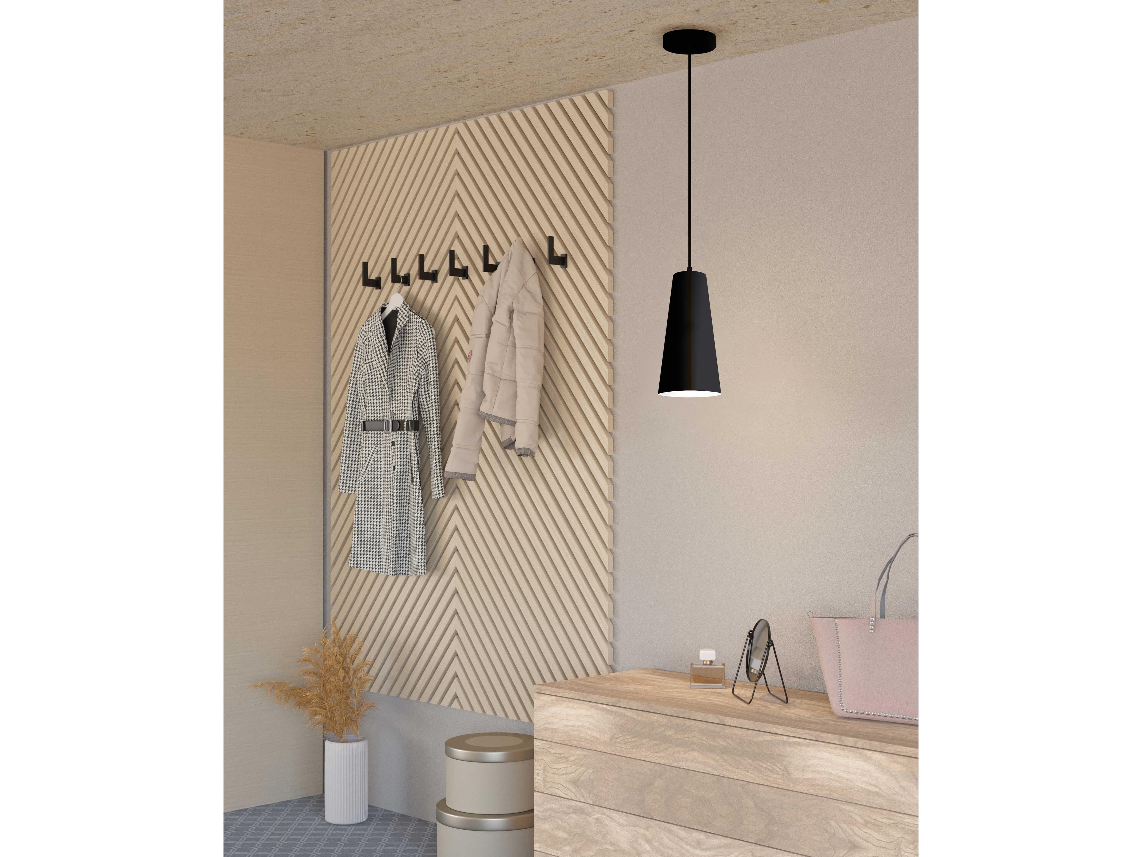 Eglo Pratella 1-Light Structured Black White Mini Pendant