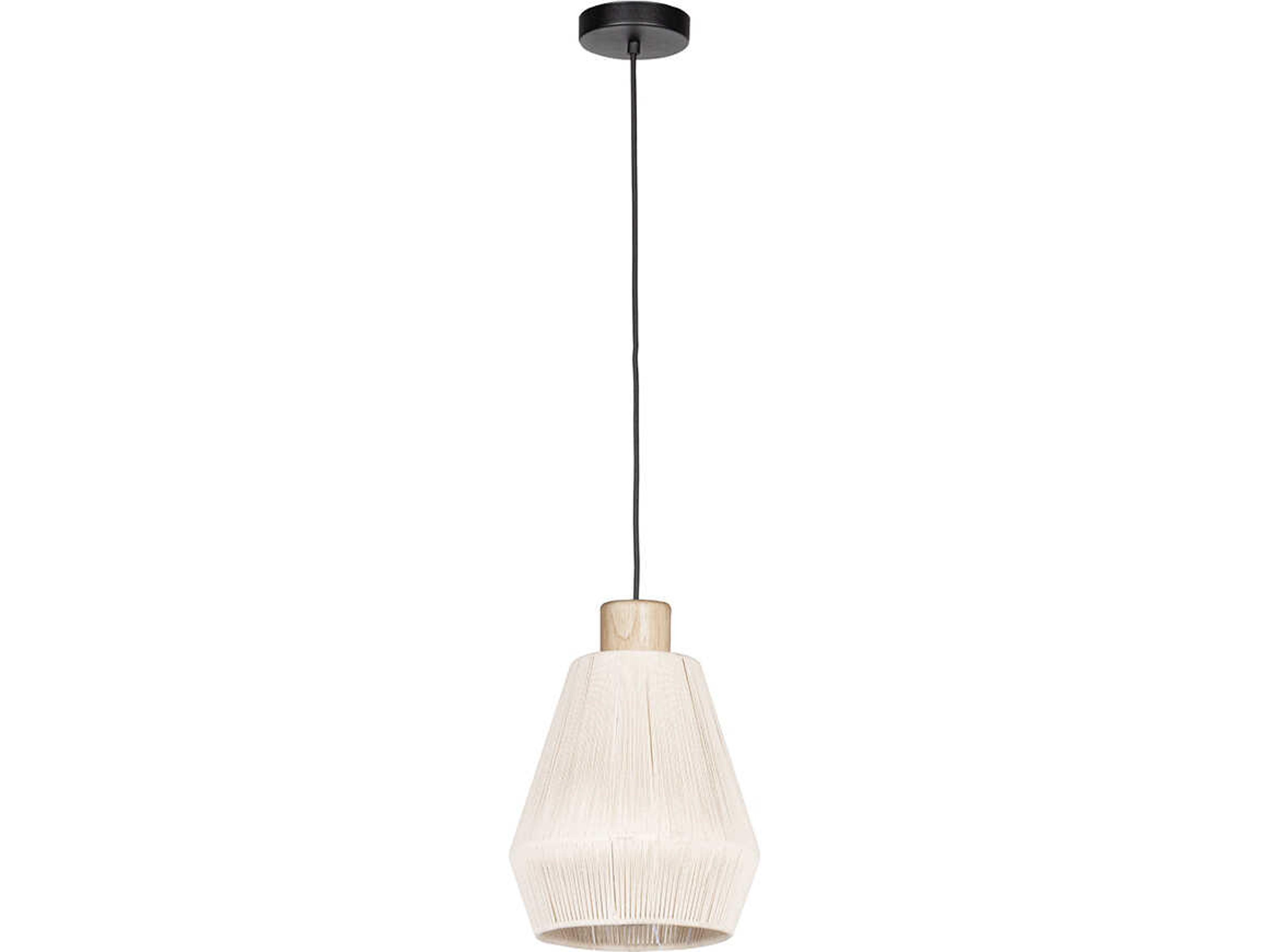 Lanier 1-Light Black Off White Mini Pendant