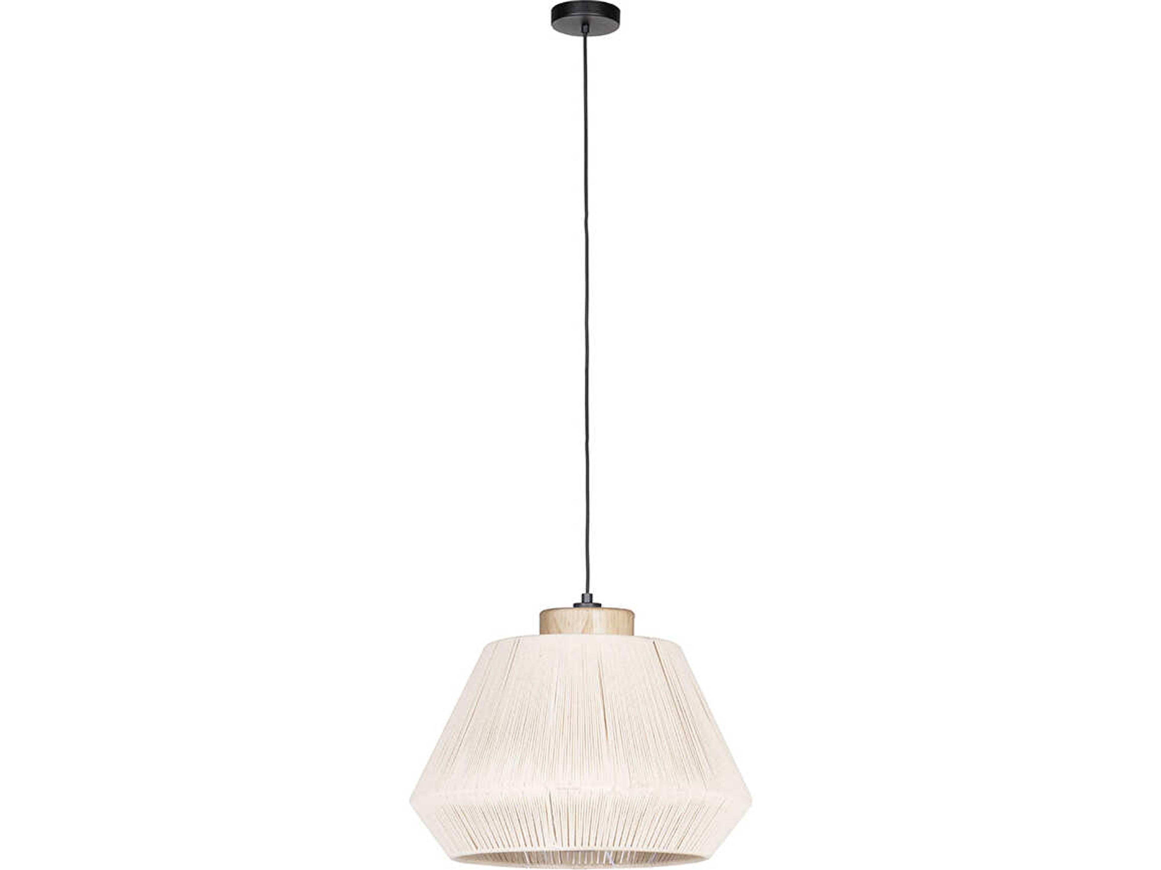 Eglo Lanier 1-Light Black Off White Pendant