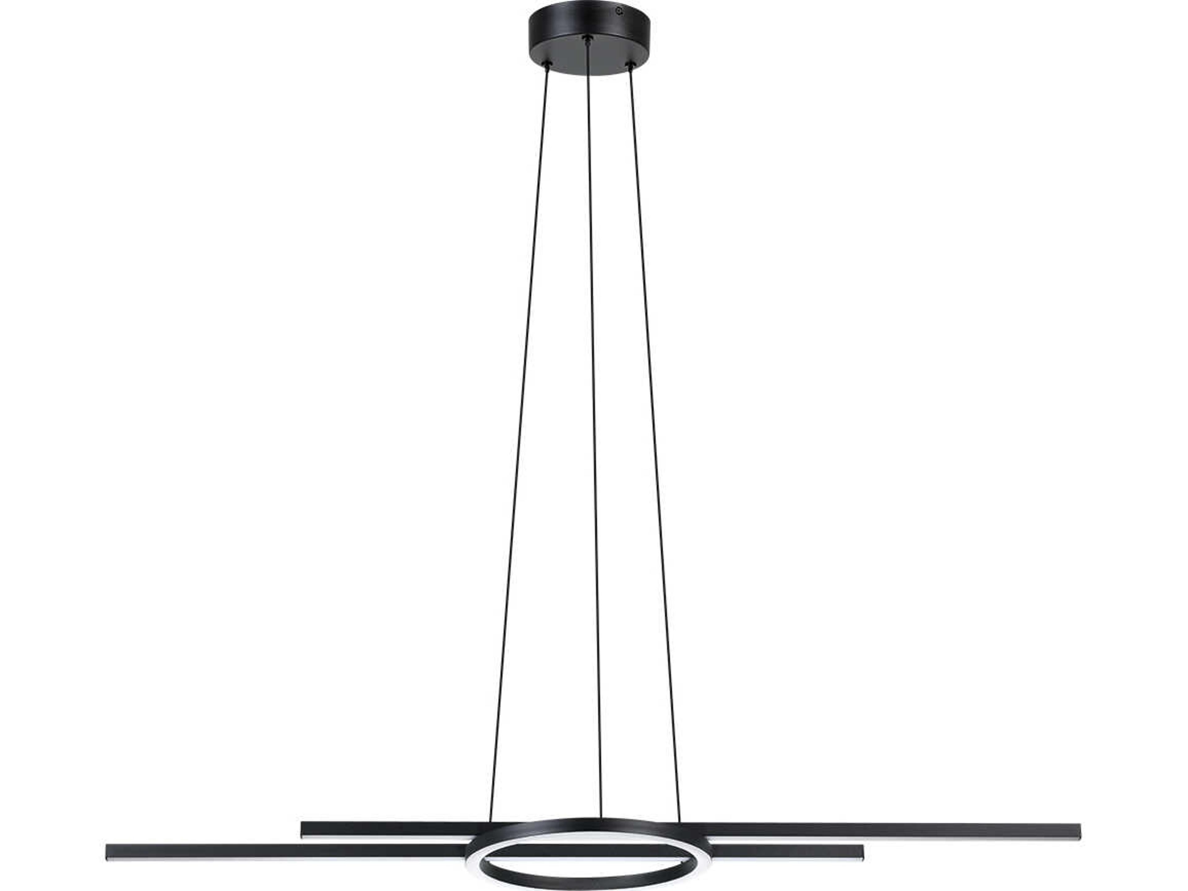 Eglo Zillerio Black Linear Round Island Pendant